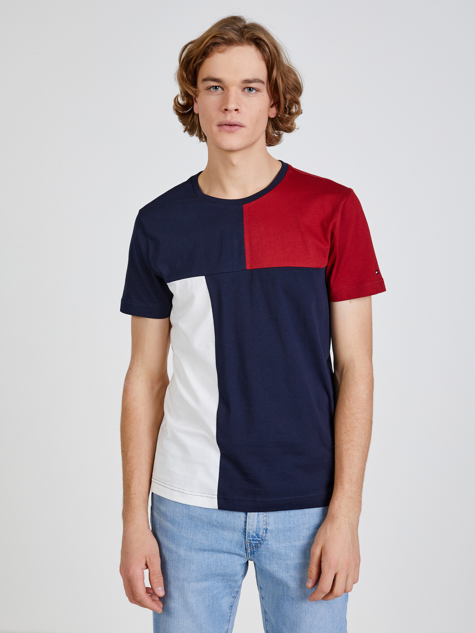 Tommy Hilfiger Colorblock T-shirt Blue - Pepit.gr