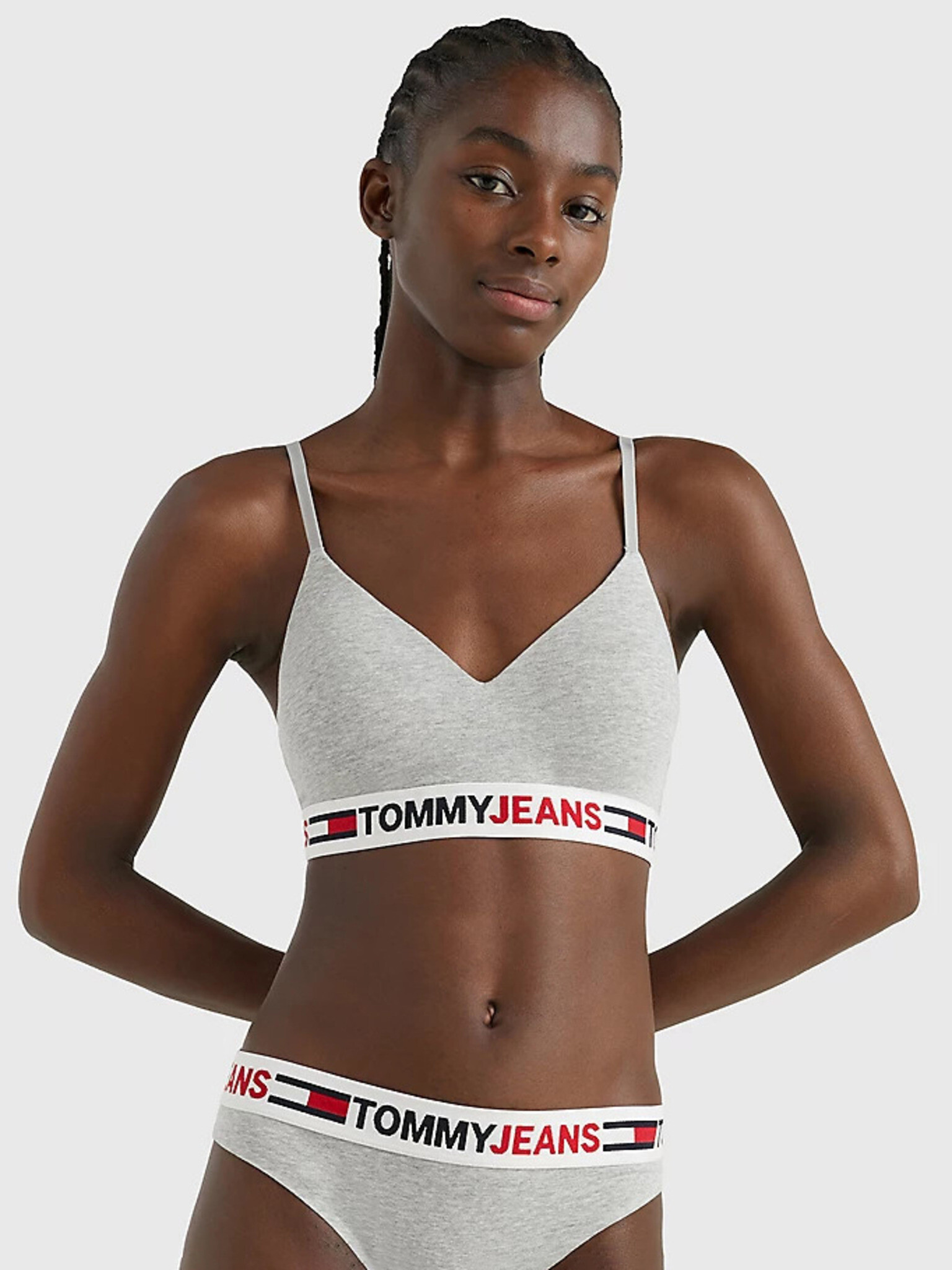 Tommy Jeans Bra Grey - Pepit.gr