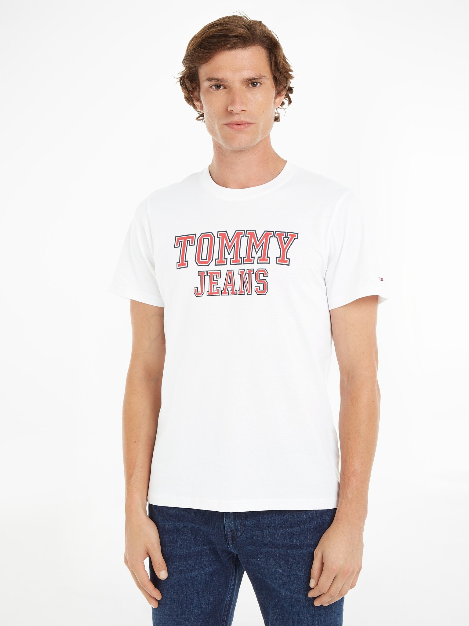 Tommy Jeans Essential T-shirt White - Pepit.gr