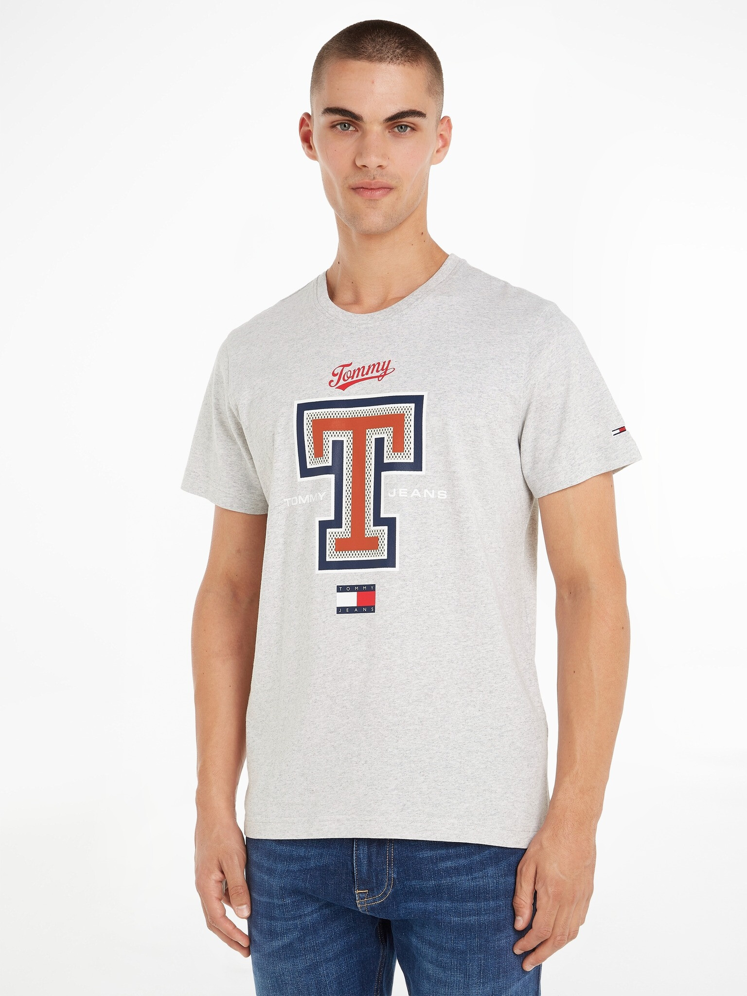 Tommy Jeans Modern Sport T-shirt Grey - Pepit.gr