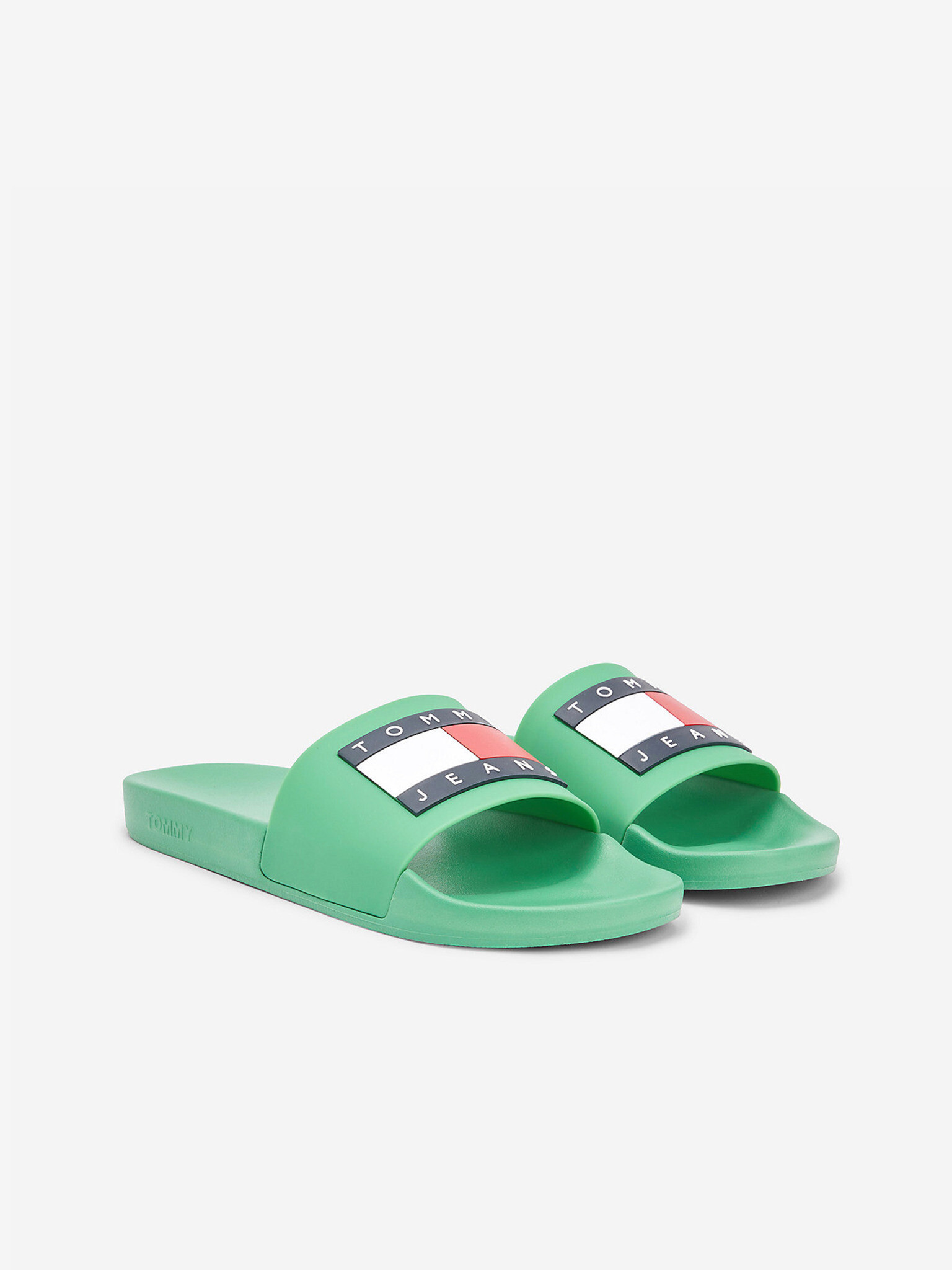 Tommy Jeans Slippers Green - Pepit.gr