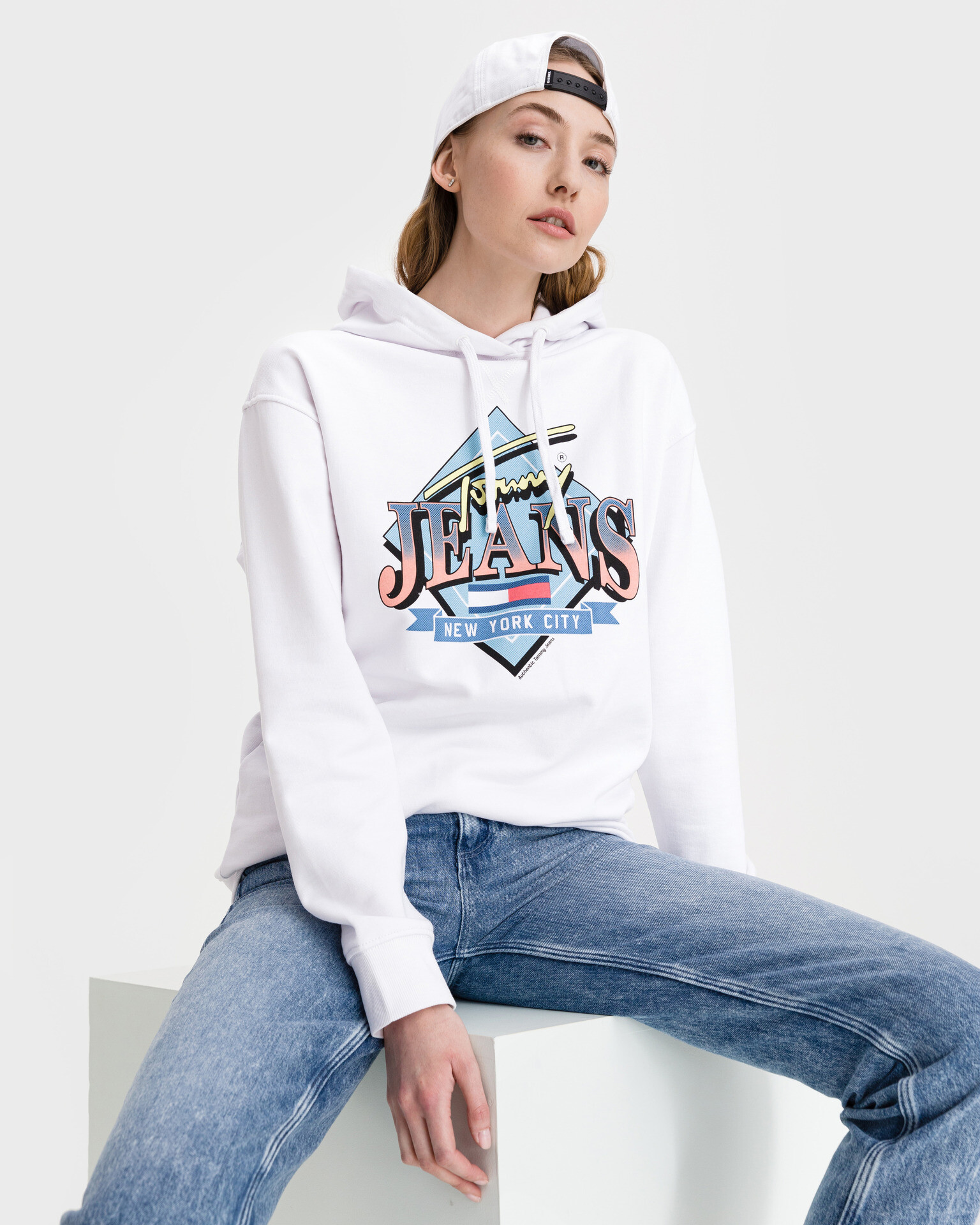 Tommy Jeans Sweatshirt White - Pepit.gr