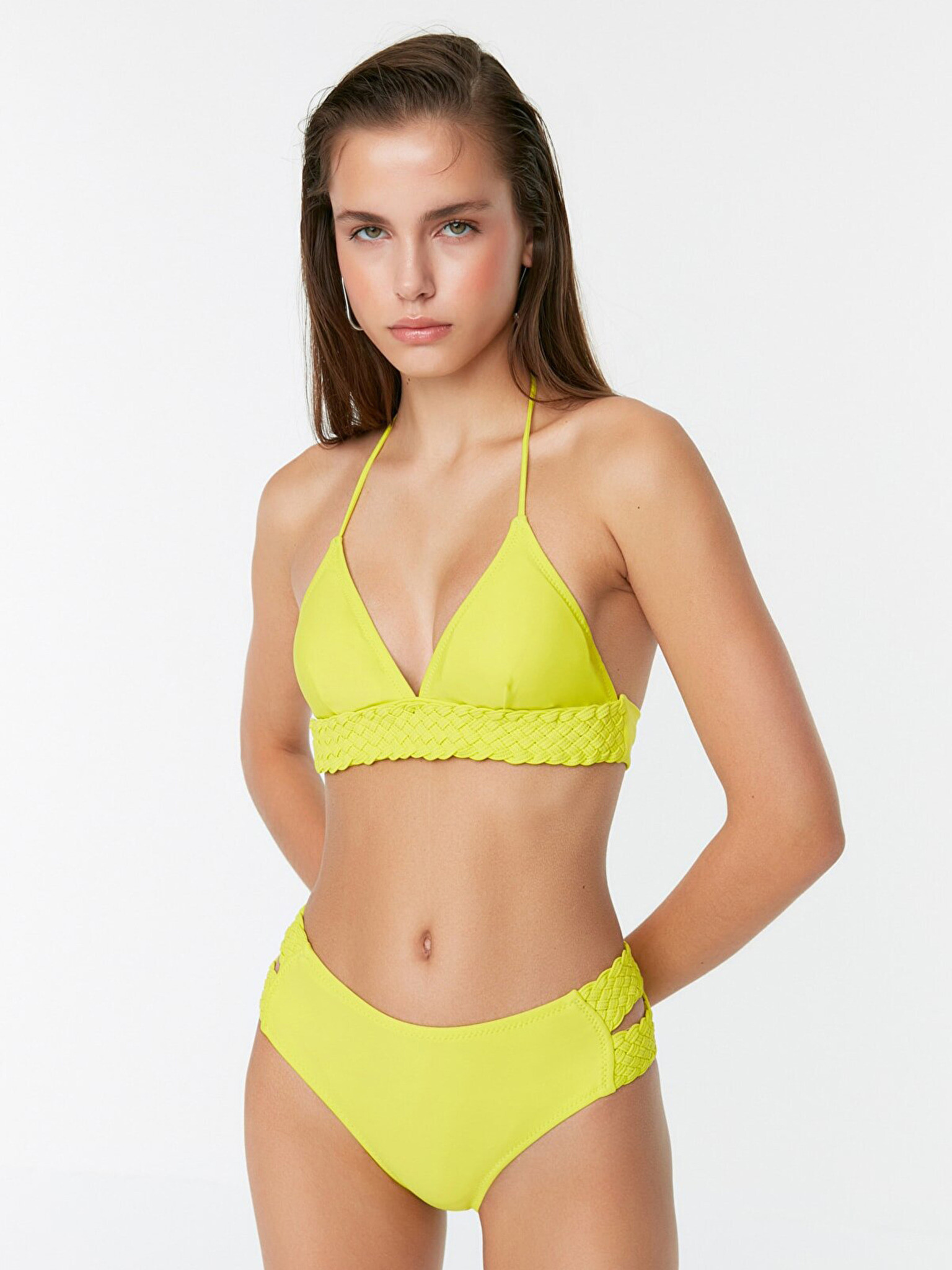 Trendyol Bikini bottom Yellow - Pepit.gr