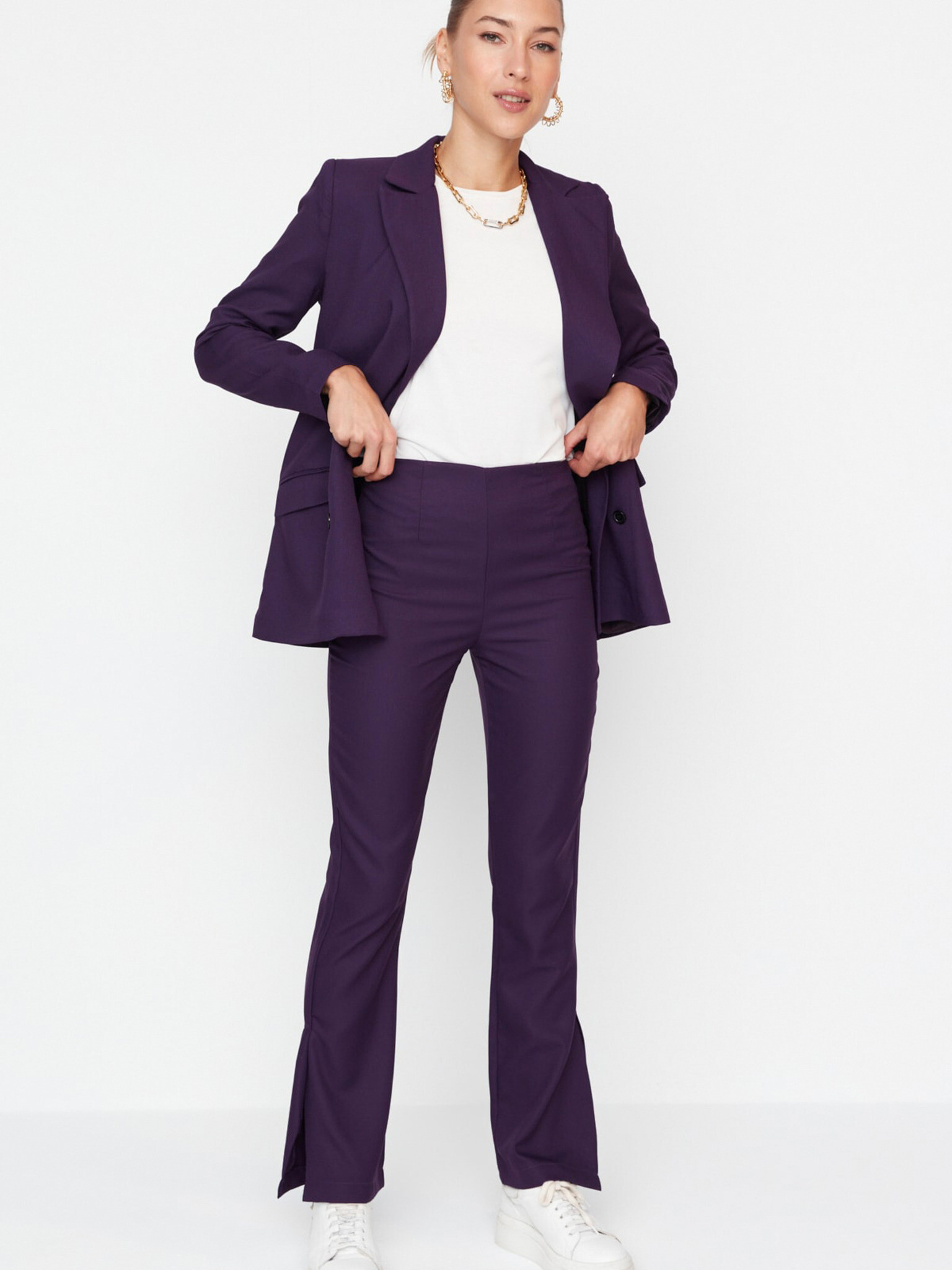 Trendyol Trousers Violet - Pepit.gr