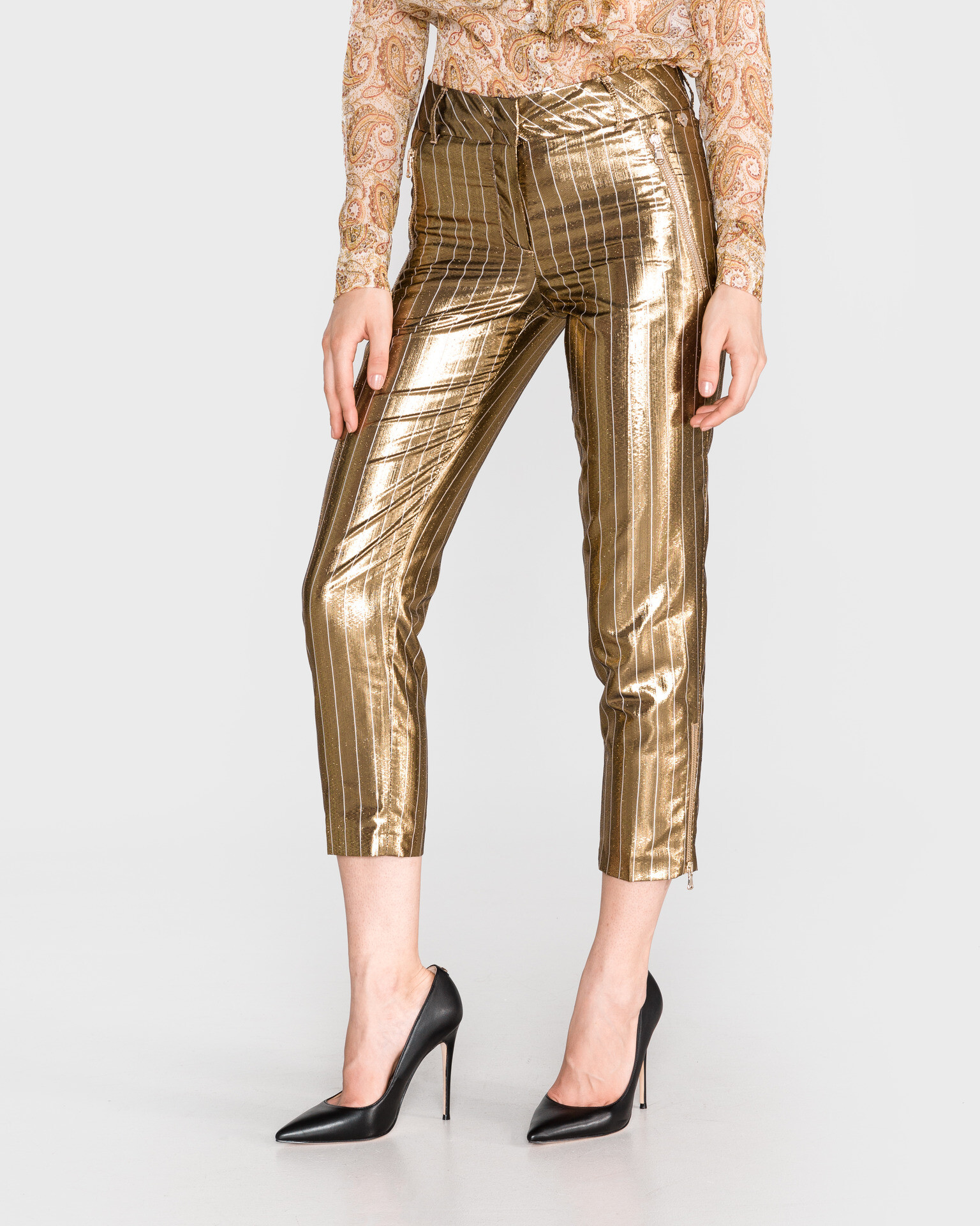 TWINSET Trousers Gold - Pepit.gr