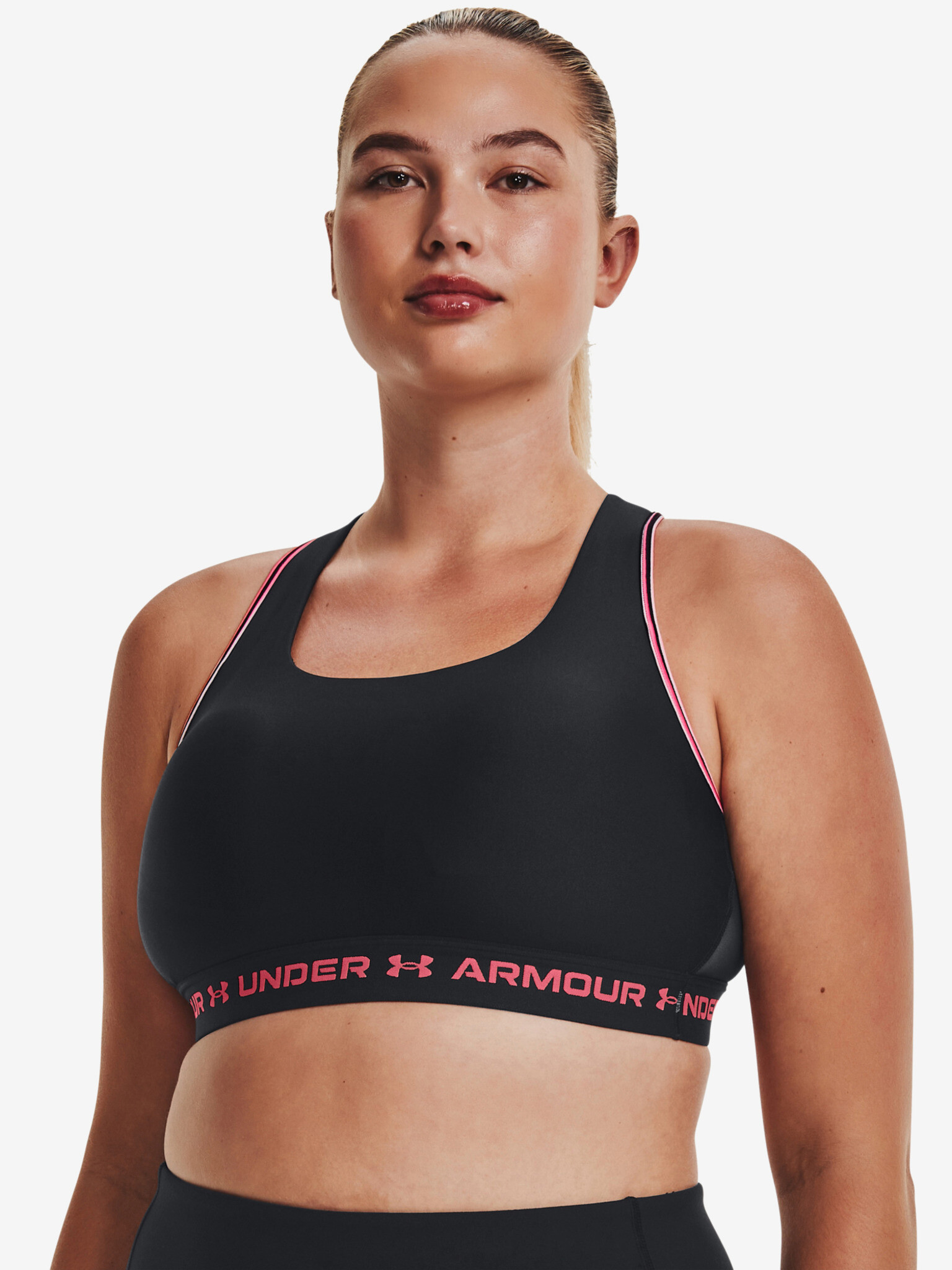 Under Armour Armour® Mid Crossback 80s Bra Black - Pepit.gr