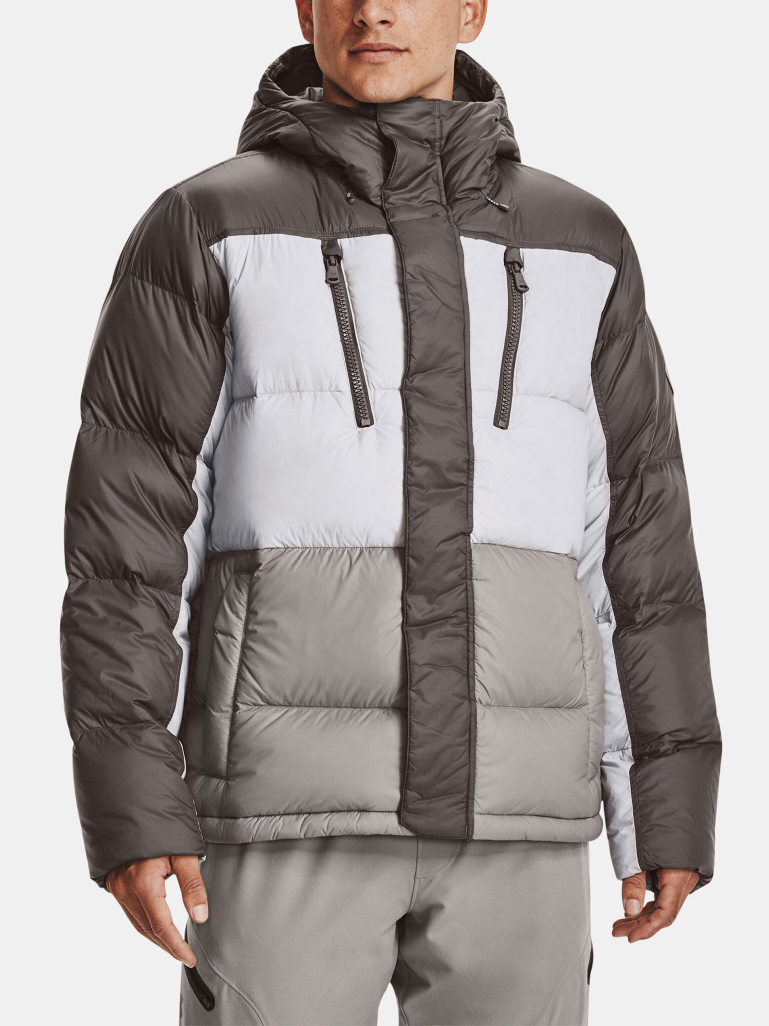 Under Armour CGI Down Blocked Jacket Brown - Pepit.gr