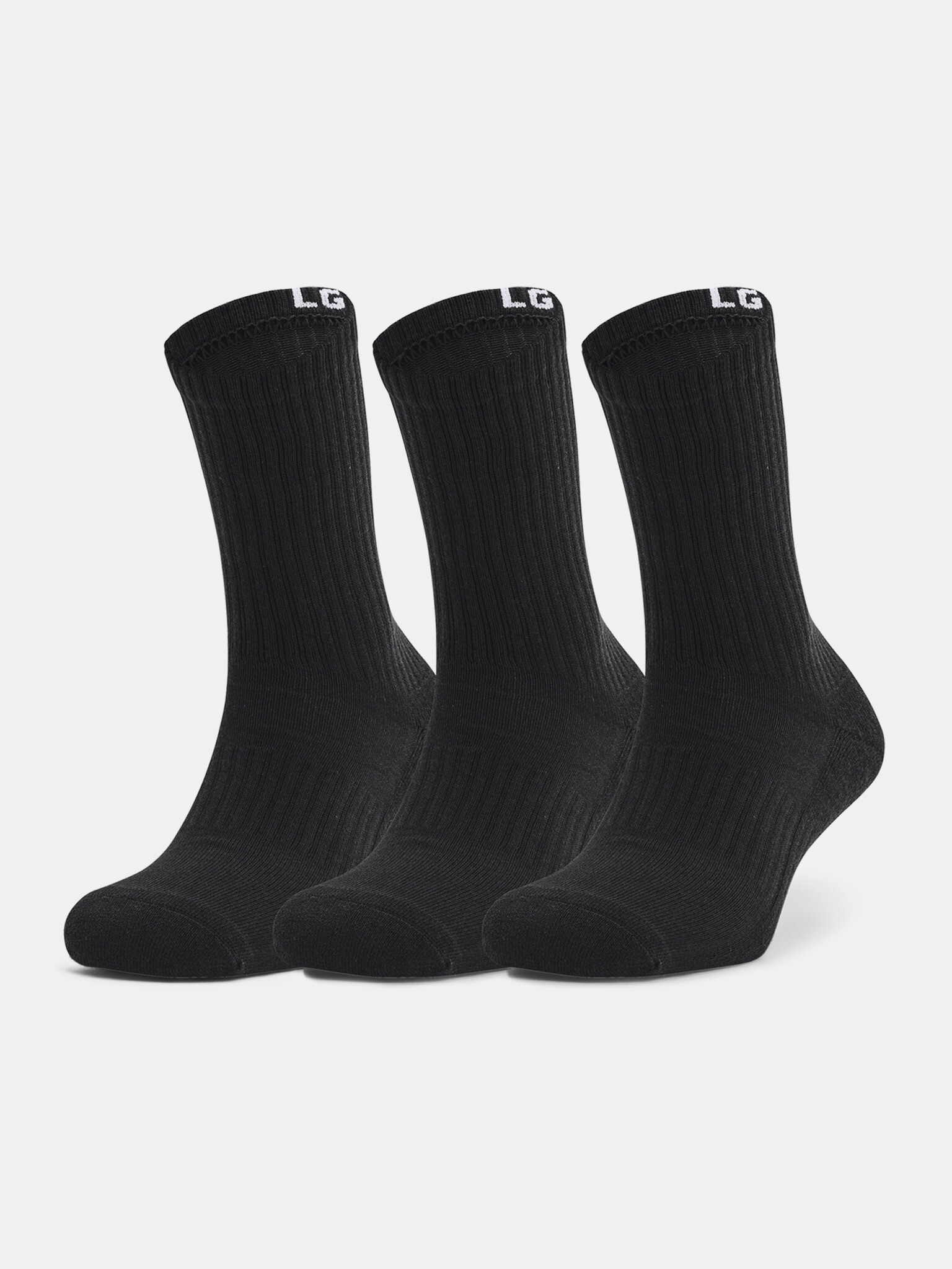 Under Armour Core Crew Set of 3 pairs of socks Black - Pepit.gr