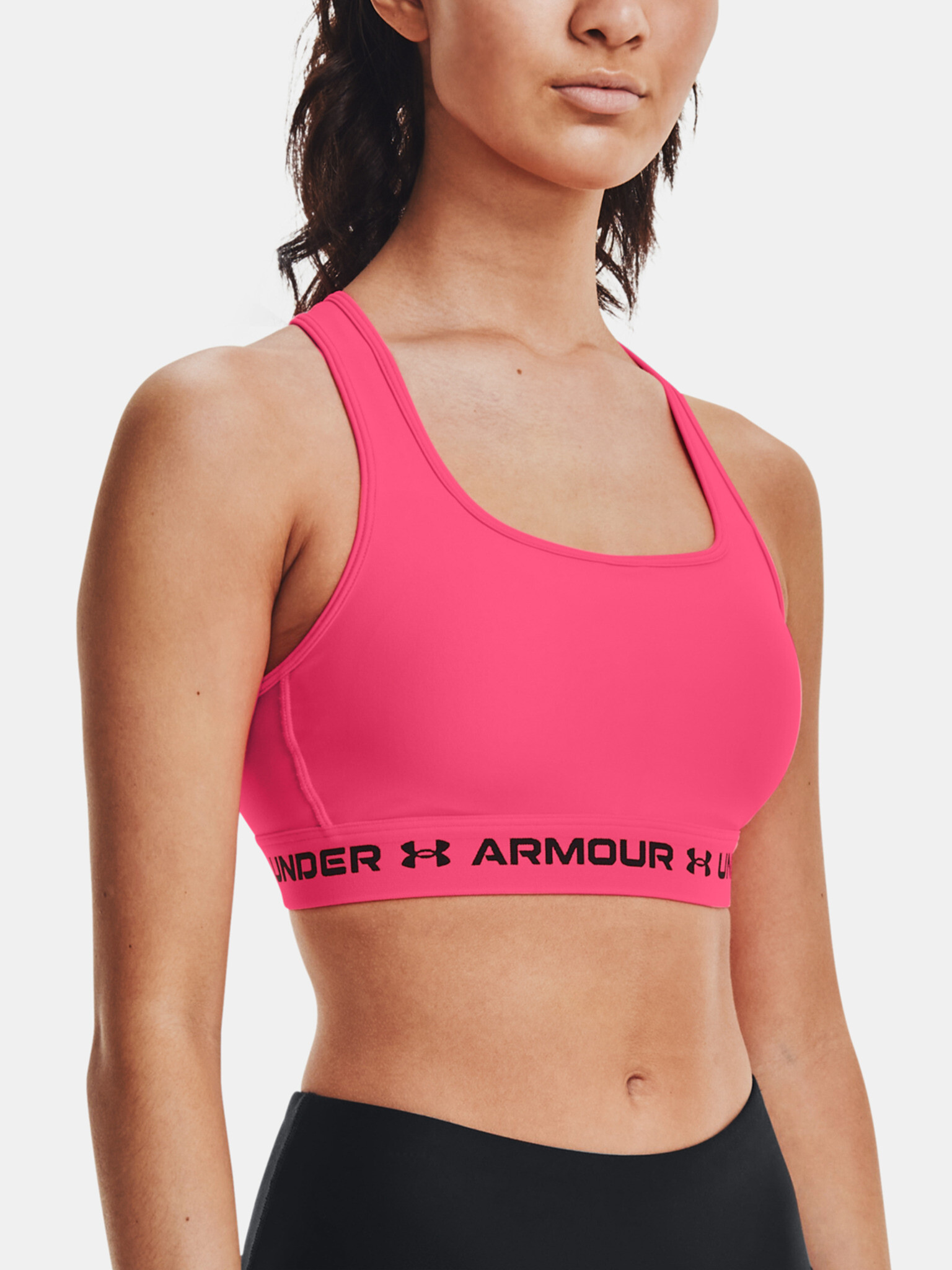 Under Armour Crossback Mid Bra Sport Bra Pink - Pepit.gr