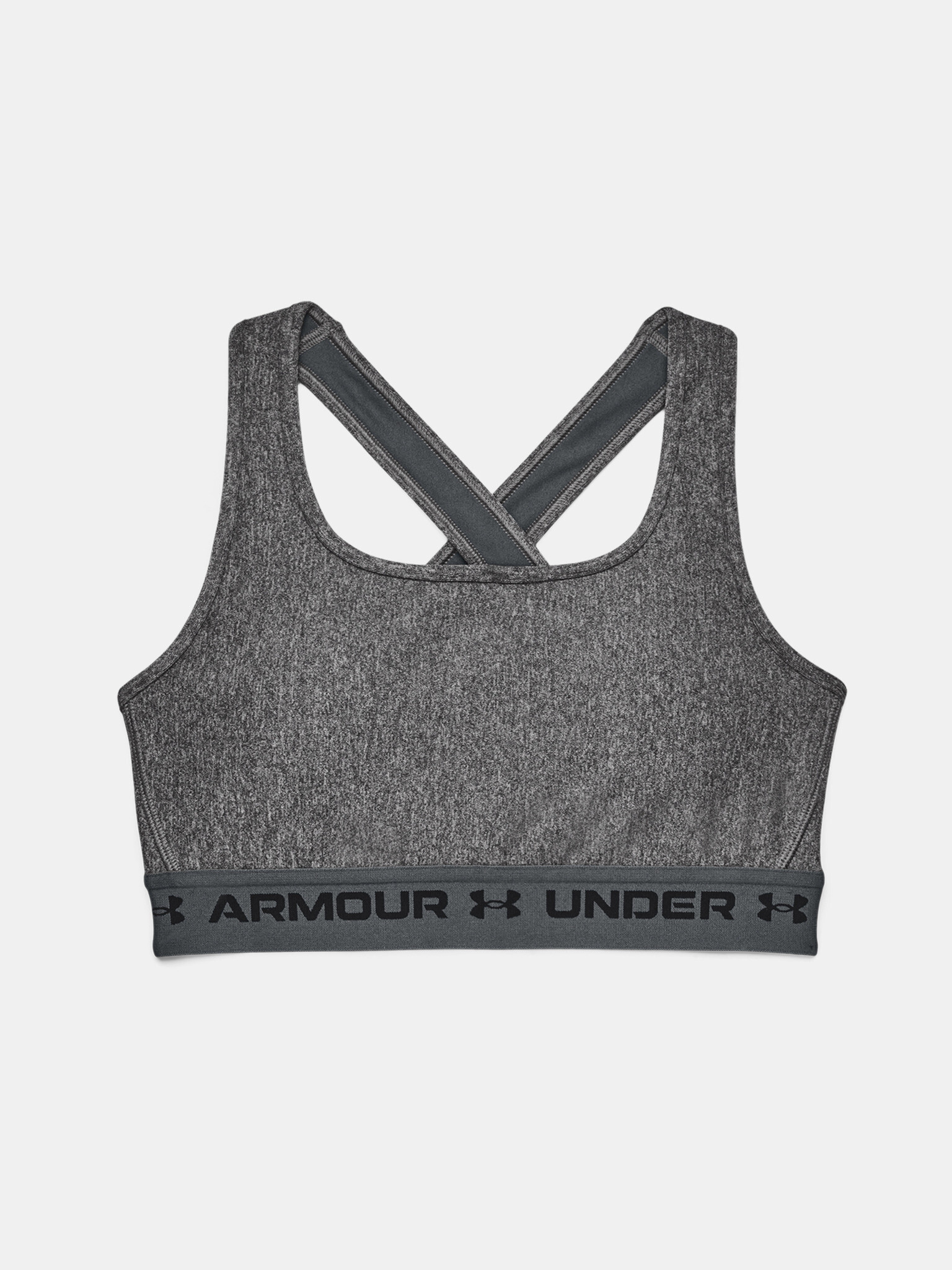 Under Armour Crossback Mid Heather Bra Bra Grey - Pepit.gr