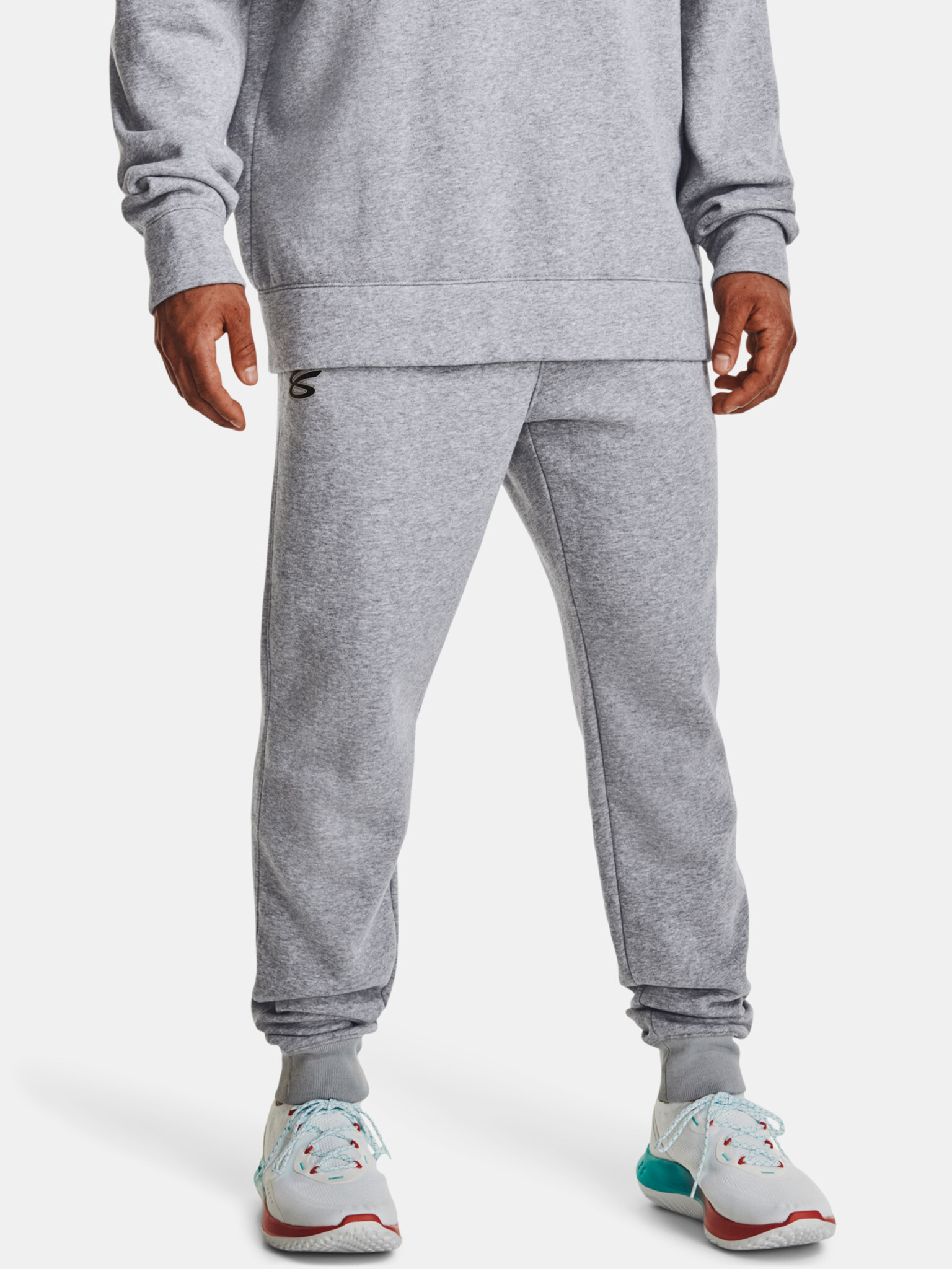 Under Armour Curry Fleece Sweatpants Grey - Pepit.gr