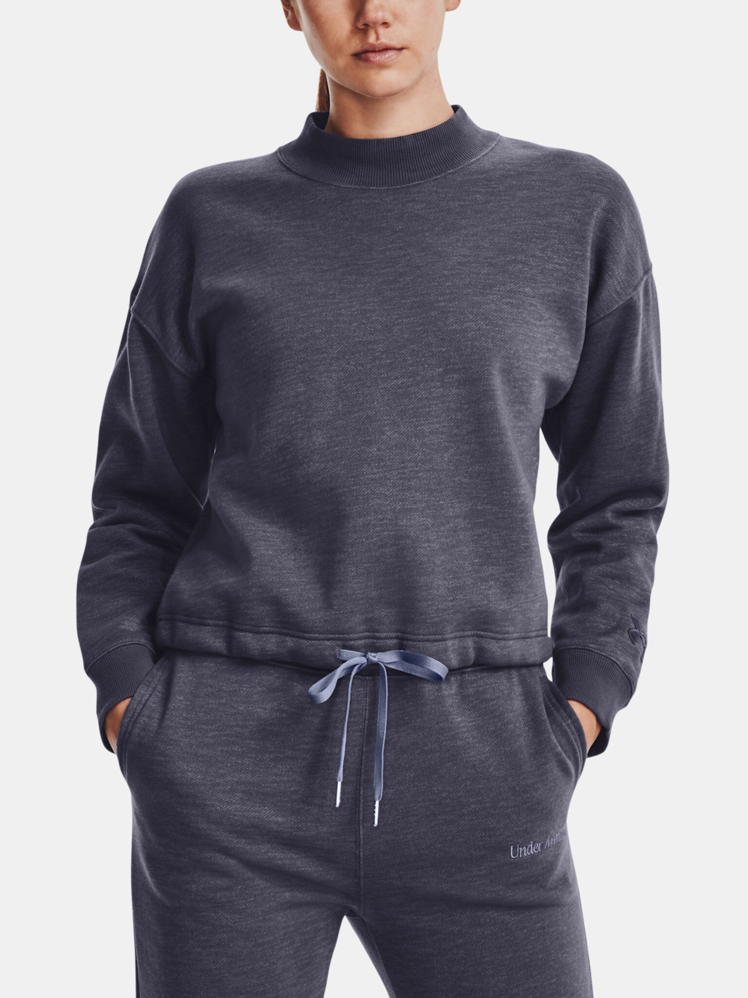 Under Armour Essential Script Crew Sweatshirt Grey - Pepit.gr