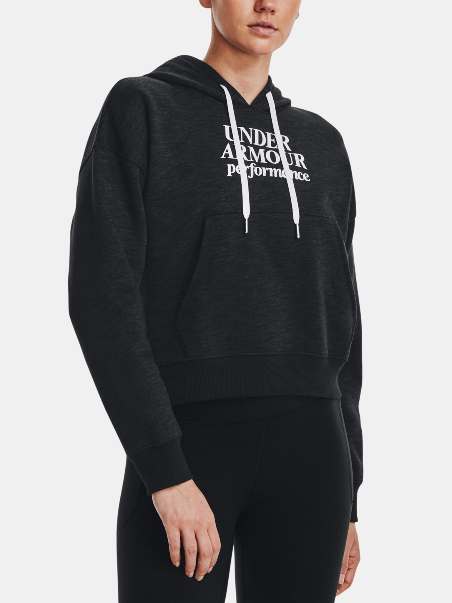 Under Armour Essential Script Hoodie Sweatshirt Black - Pepit.gr