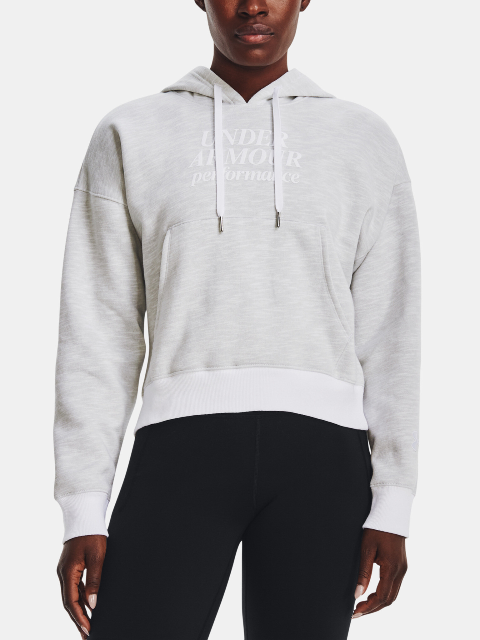 Under Armour Essential Script Hoodie Sweatshirt Grey - Pepit.gr