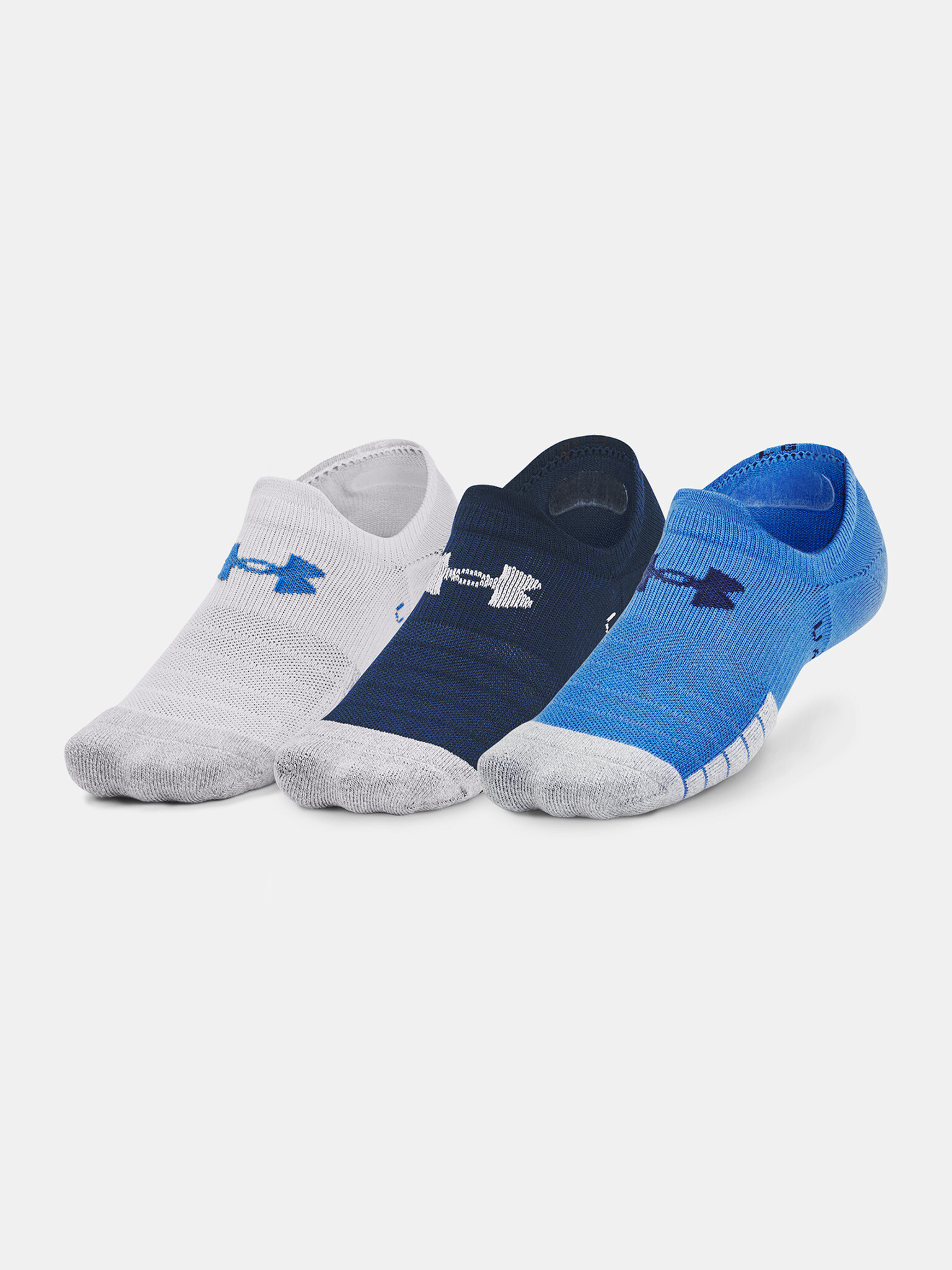 Under Armour Heatgear Set of 3 pairs of socks Blue - Pepit.gr