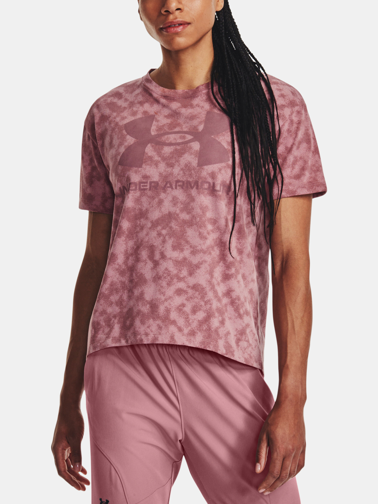 Under Armour Heavyweight T-shirt Pink - Pepit.gr