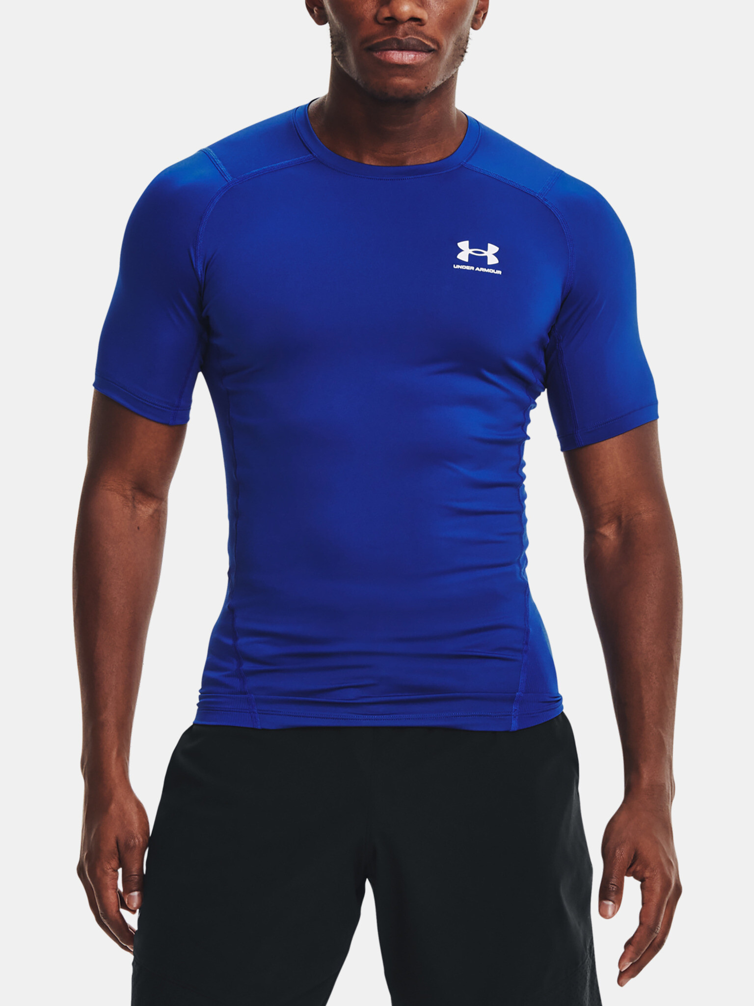 Under Armour HG Armour Comp SS - modrá. T-shirt Blue - Pepit.gr