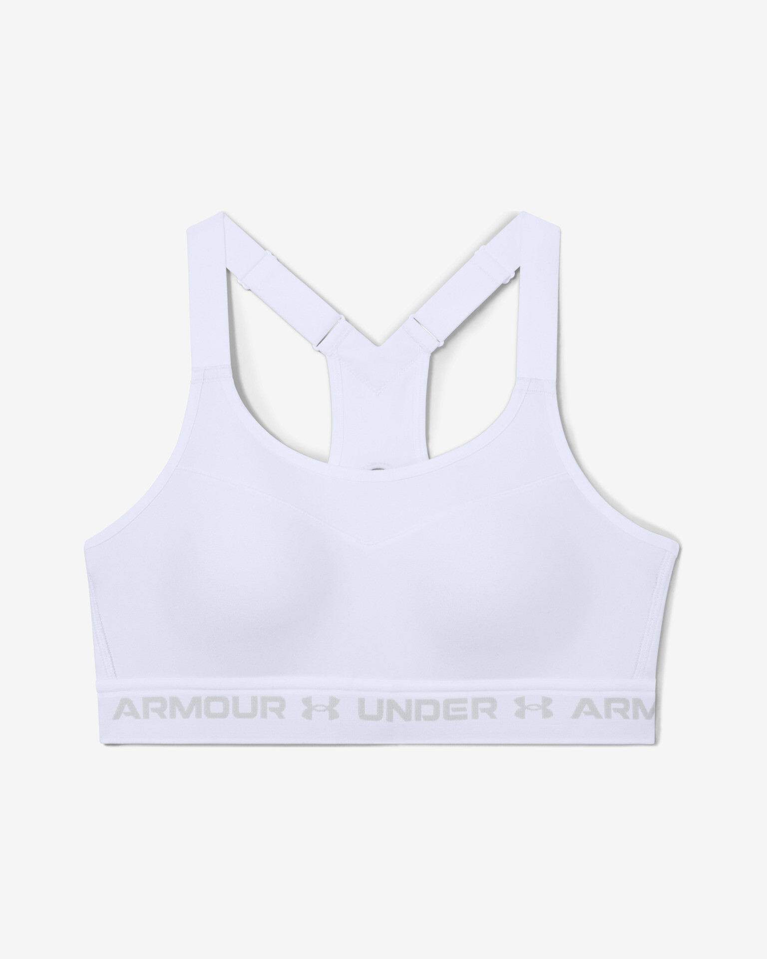 Under Armour High Crossback Bra White - Pepit.gr