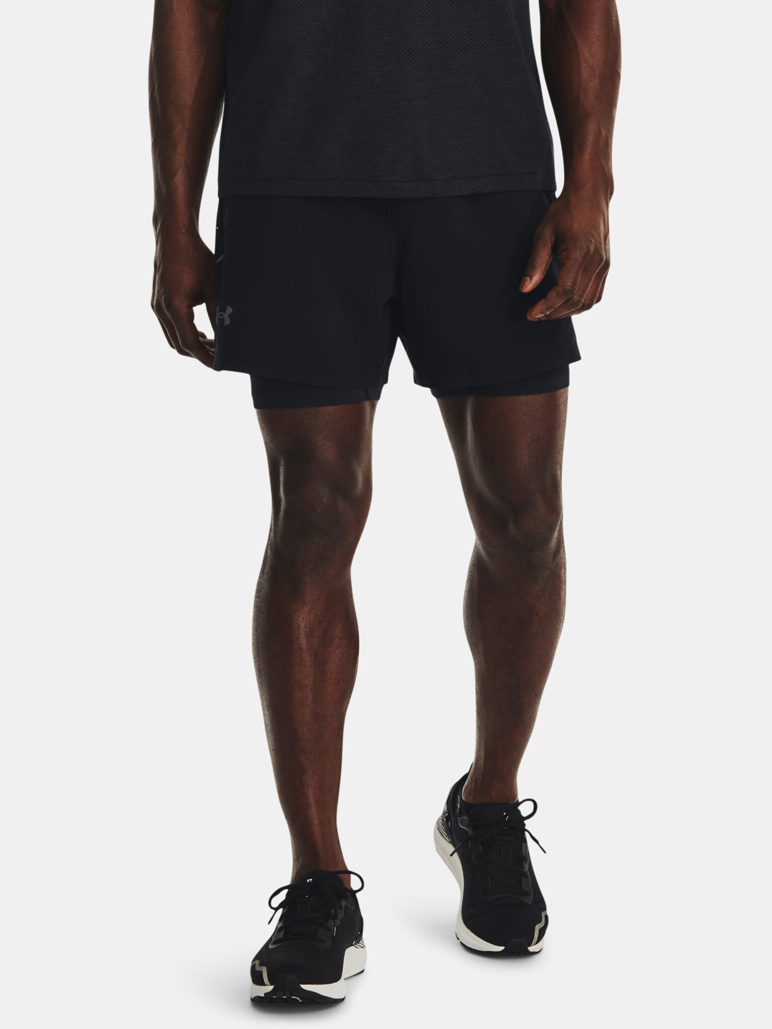 Under Armour Launch Elite 2in1 5'' Short pants Black - Pepit.gr