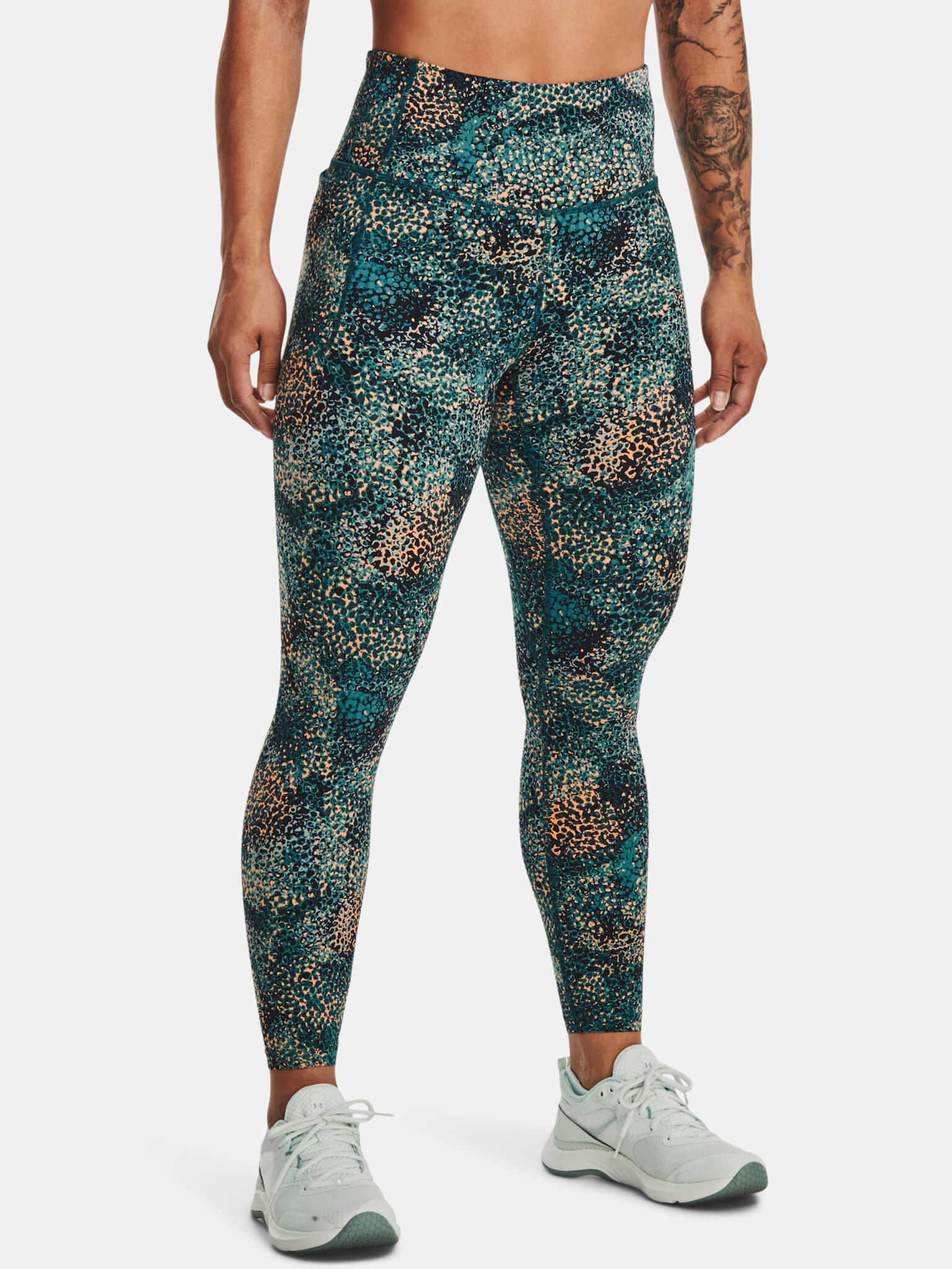 Under Armour Meridian Print Ankle Leggings Green - Pepit.gr