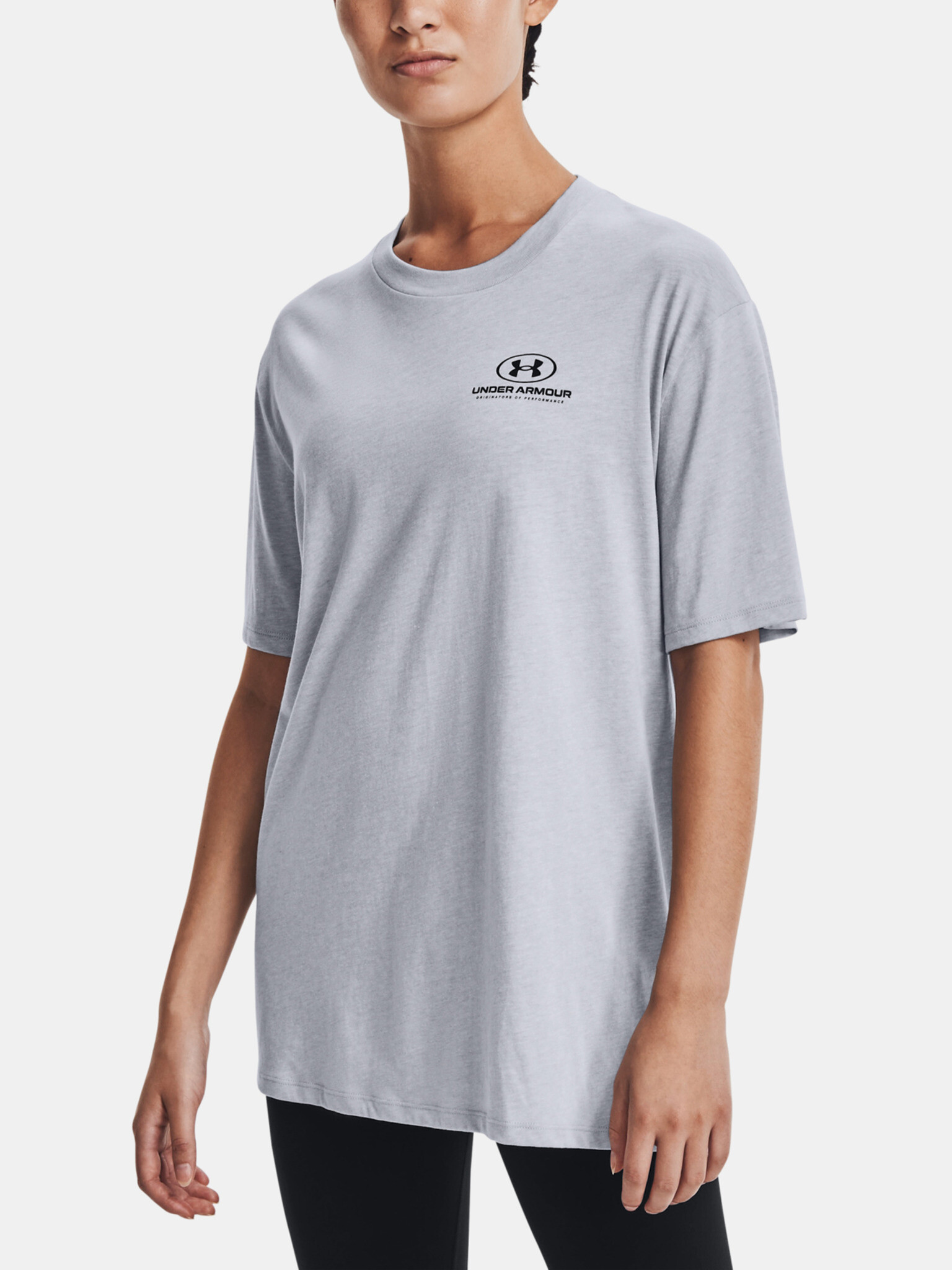 Under Armour Oversized Graphic SS T-shirt Grey - Pepit.gr