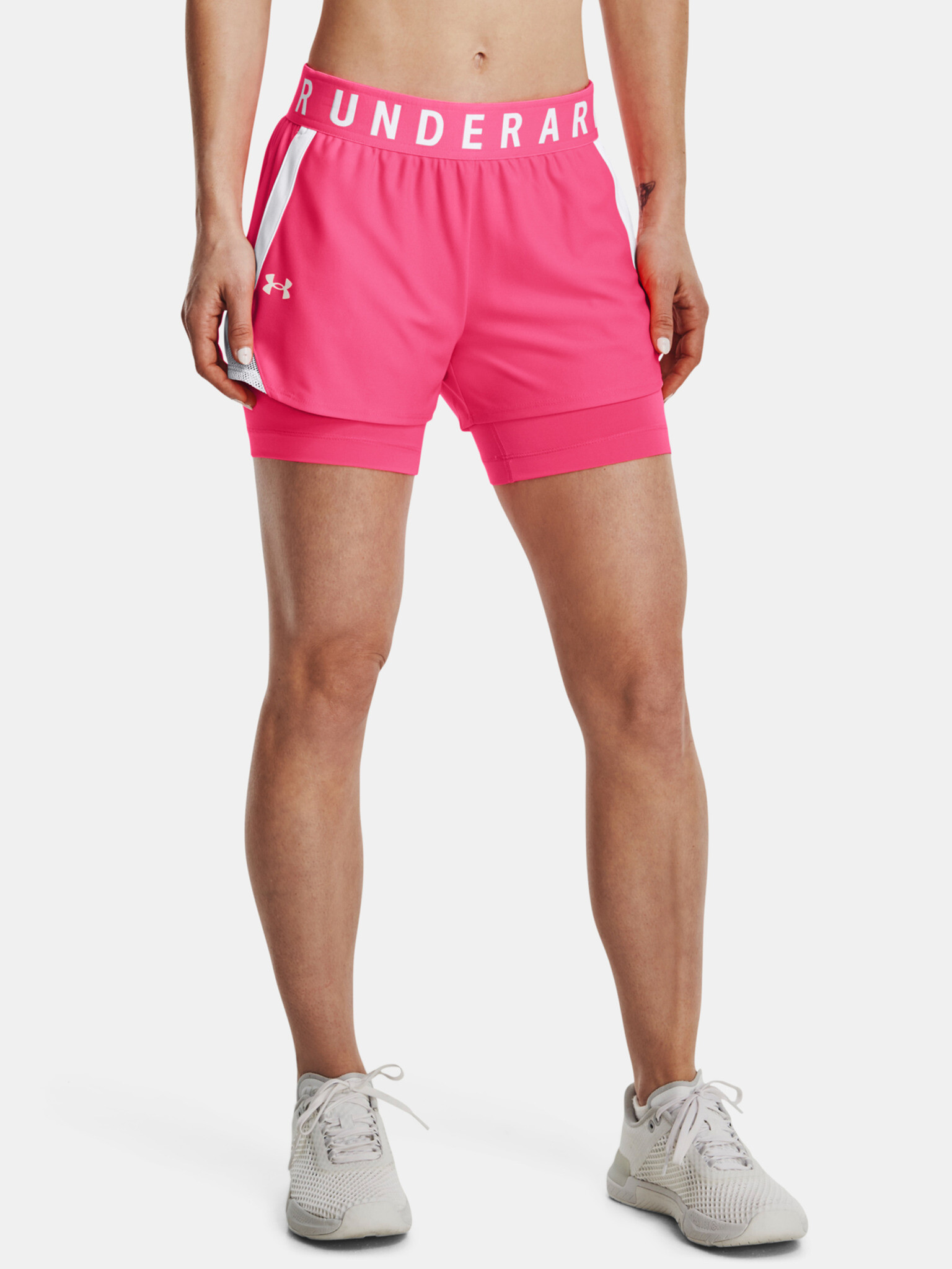 Under Armour Play Up 2-in-1 Shorts Pink - Pepit.gr