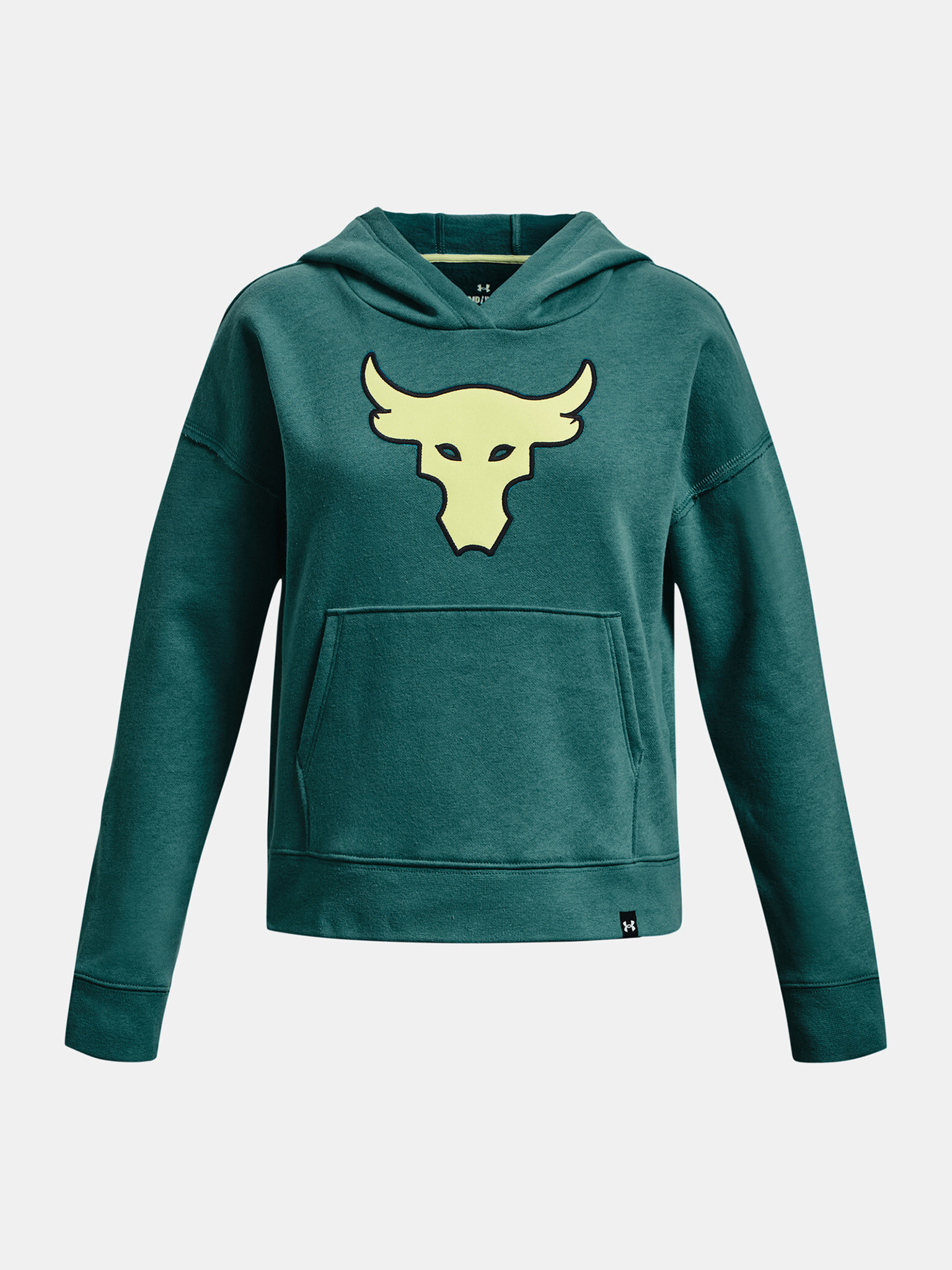 Under Armour Project Rock Brhma Bull Fleece HD Kids Sweatshirt Green - Pepit.gr