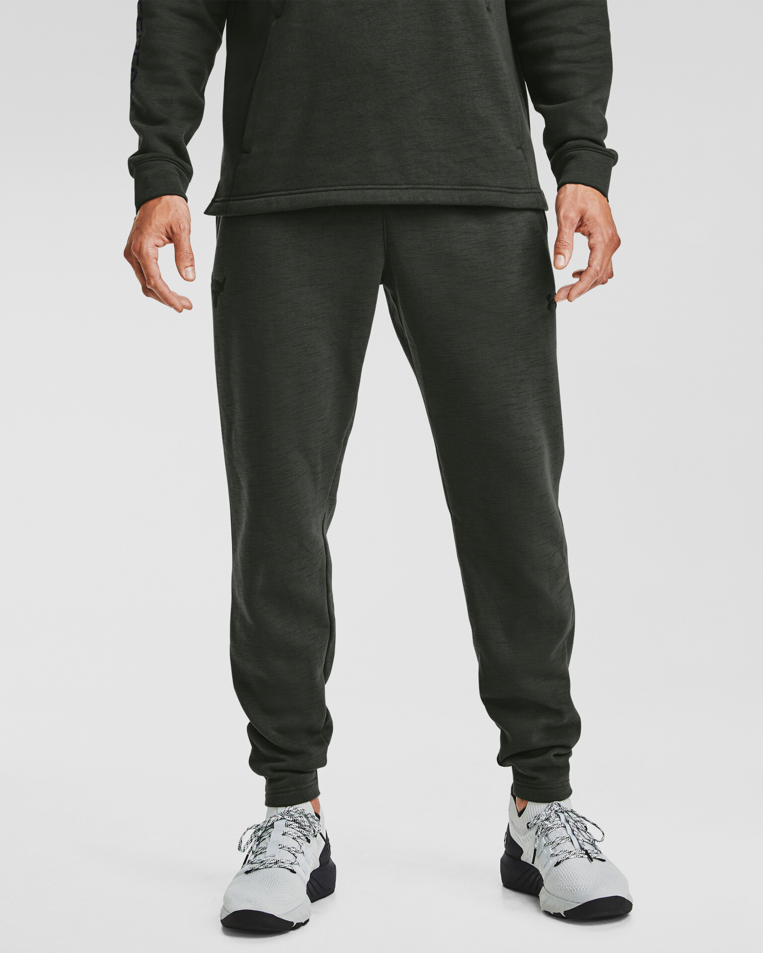 Under Armour Project Rock Charged Cotton® Fleece Sweatpants Green - Pepit.gr