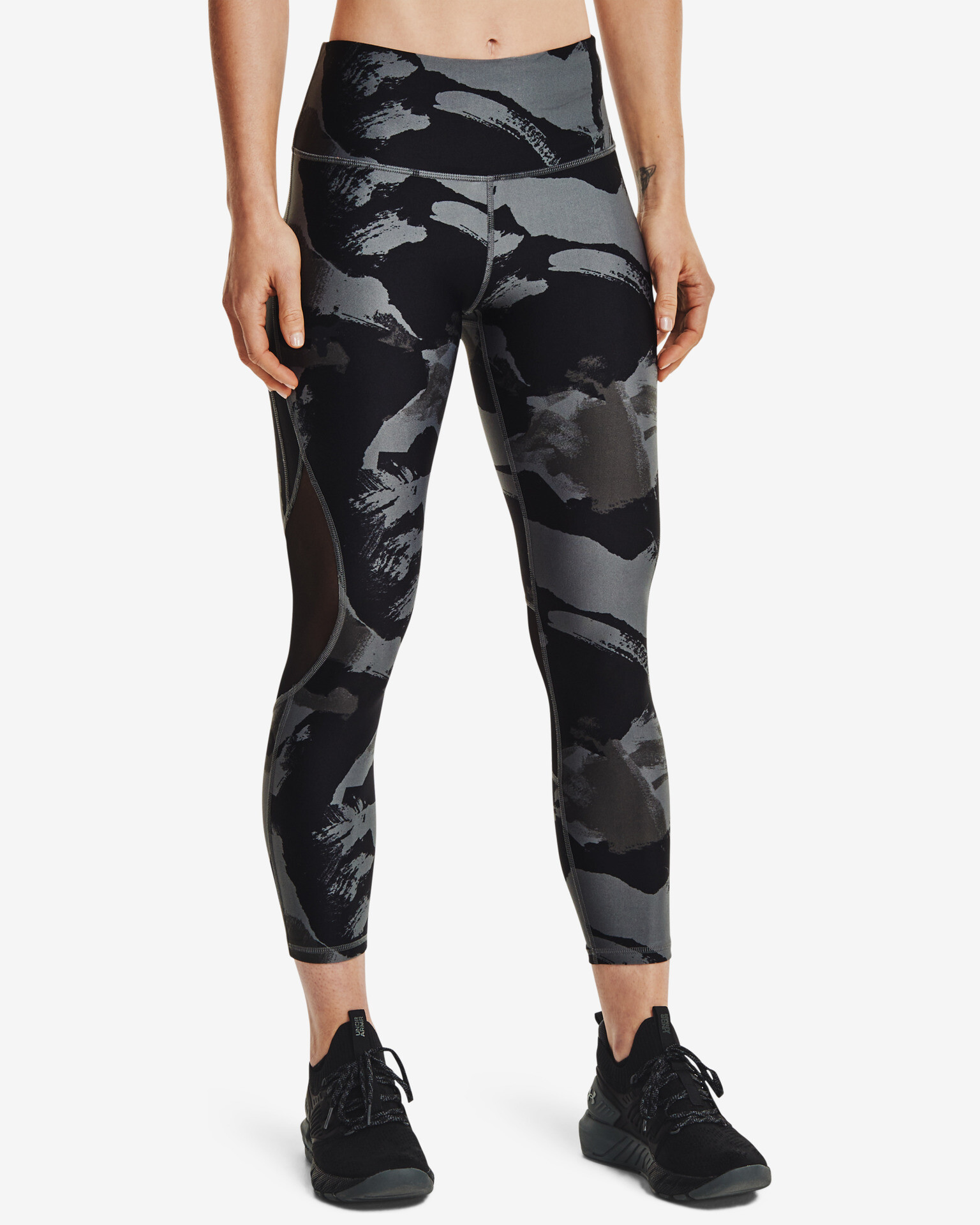 Under Armour Project Rock Leggings Black Grey - Pepit.gr