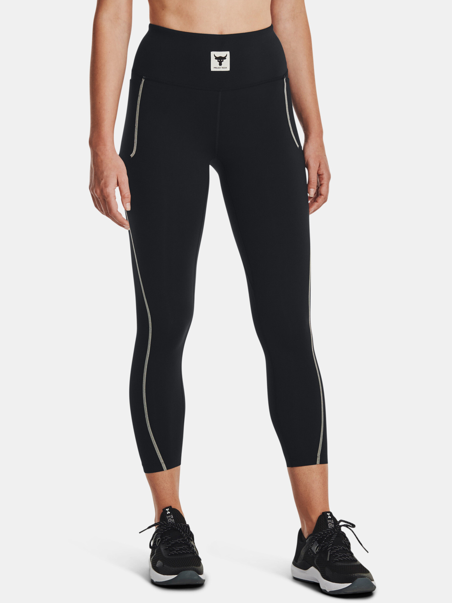 Under Armour Project Rock Meridian Ankl Lgn Leggings Black - Pepit.gr