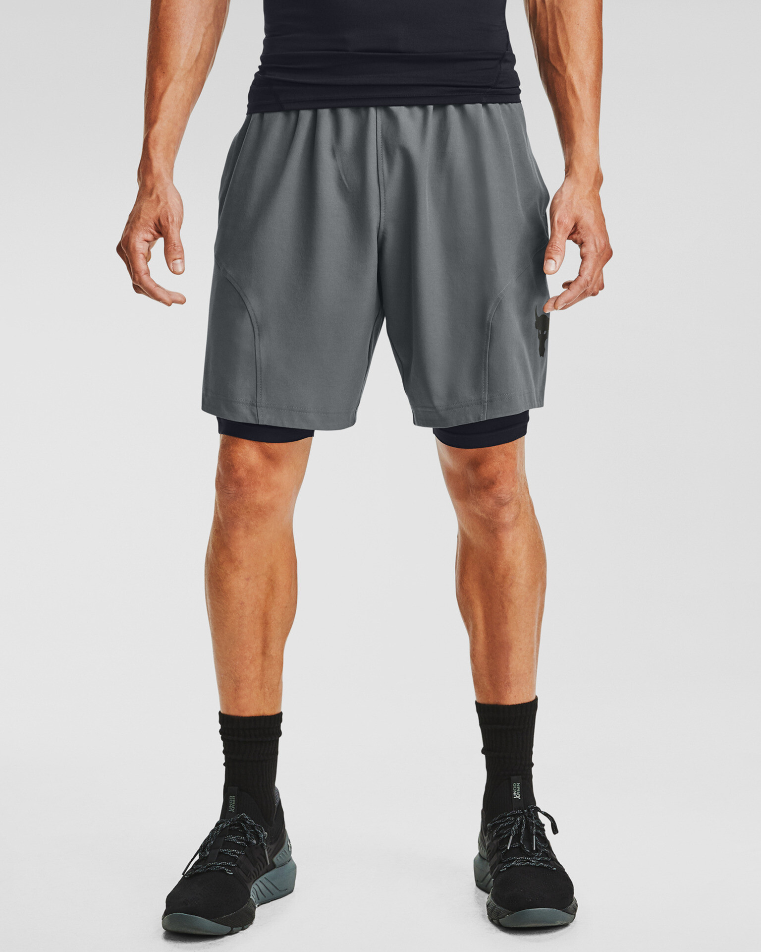 Under Armour Project Rock Short pants Black - Pepit.gr