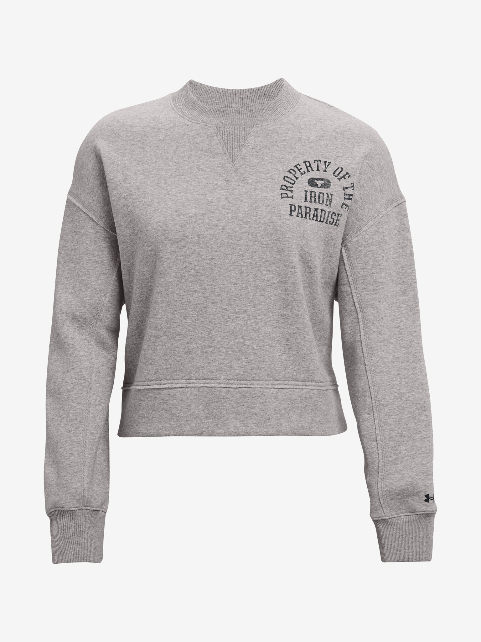 Under Armour Project Rock Sweatshirt Grey - Pepit.gr