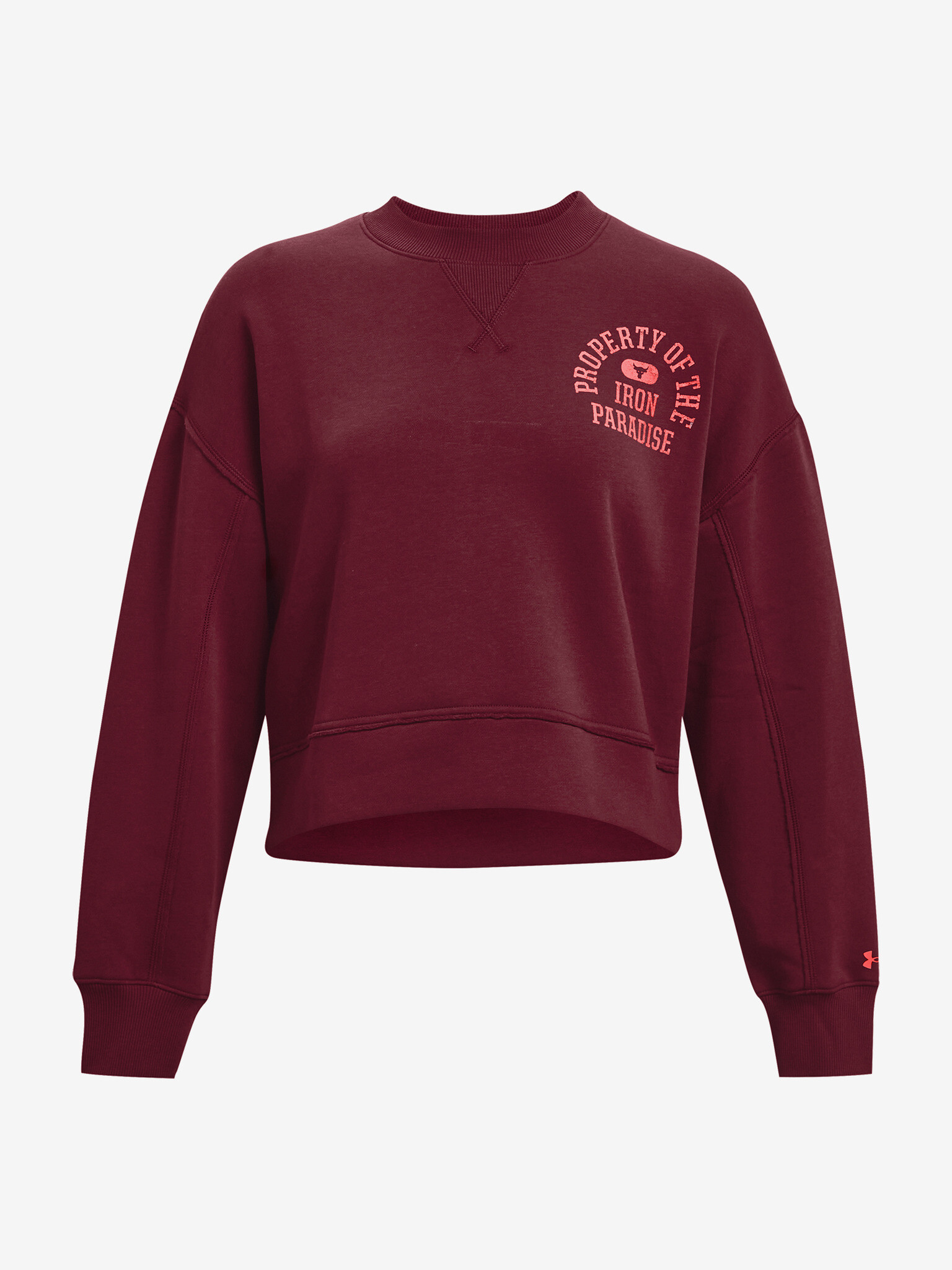 Under Armour Project Rock Sweatshirt Red - Pepit.gr