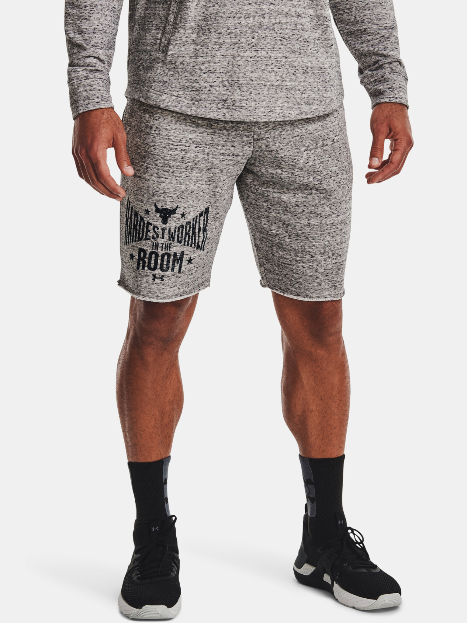 Under Armour Project Rock Terry Short pants Grey - Pepit.gr