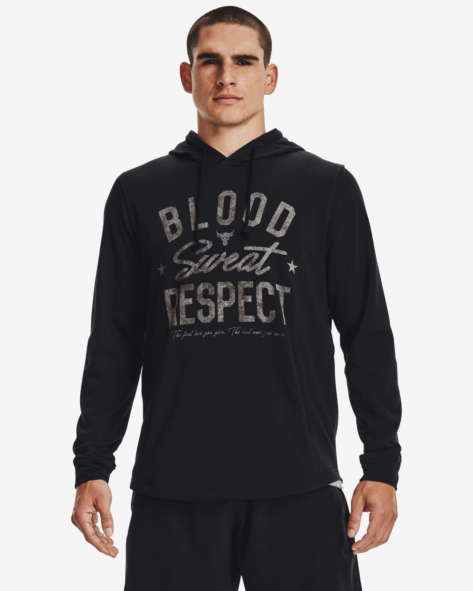 Under Armour Project Rock Terry Sweatshirt Black - Pepit.gr