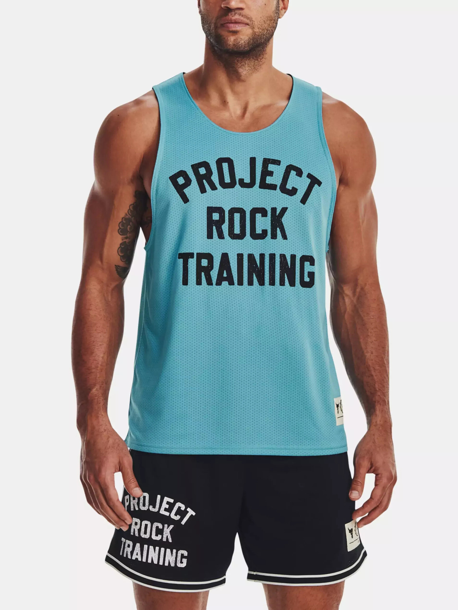 Under Armour Project Rock Top Blue - Pepit.gr