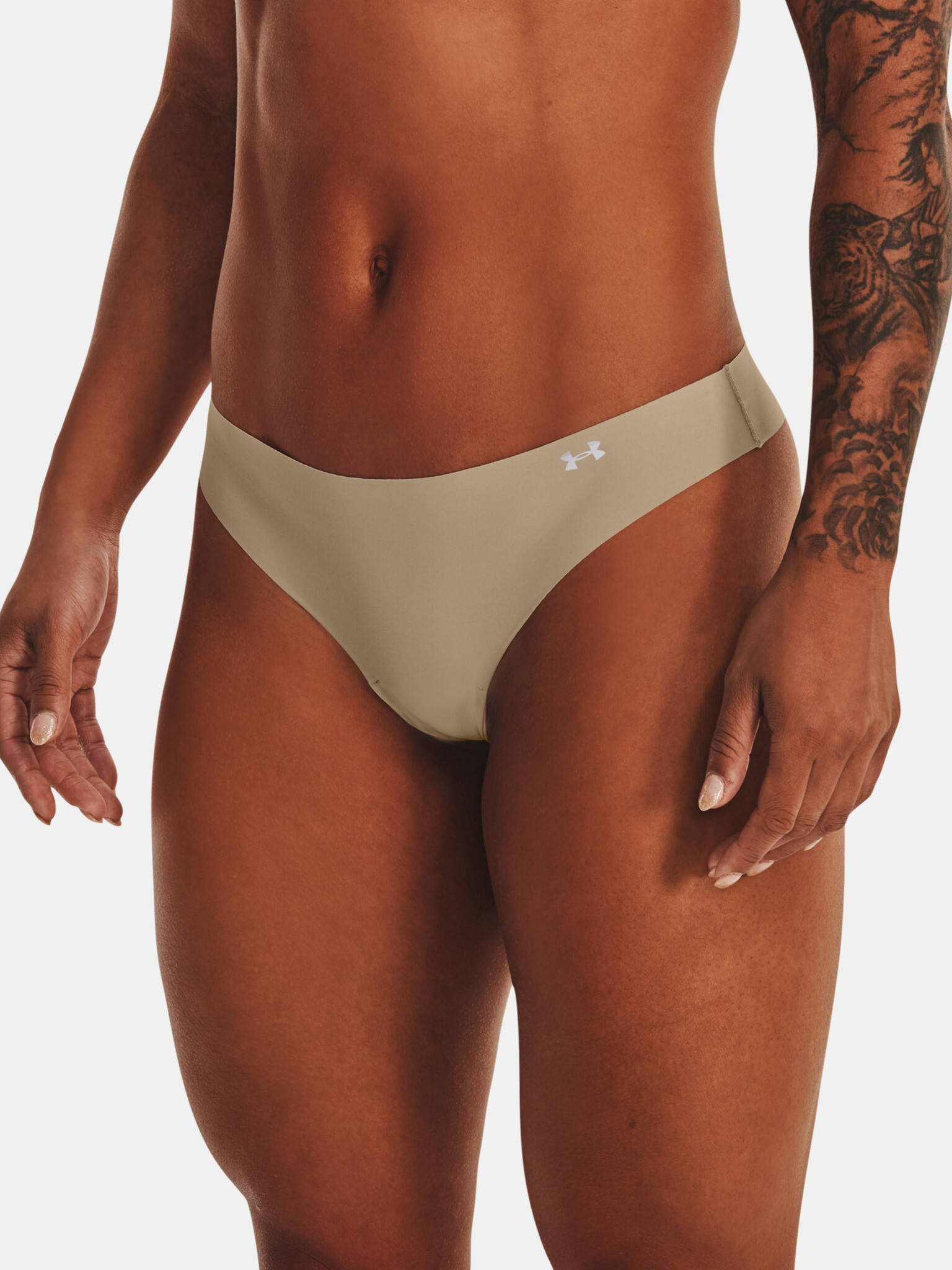 Under Armour PS Thong Briefs 3 Piece Beige - Pepit.gr