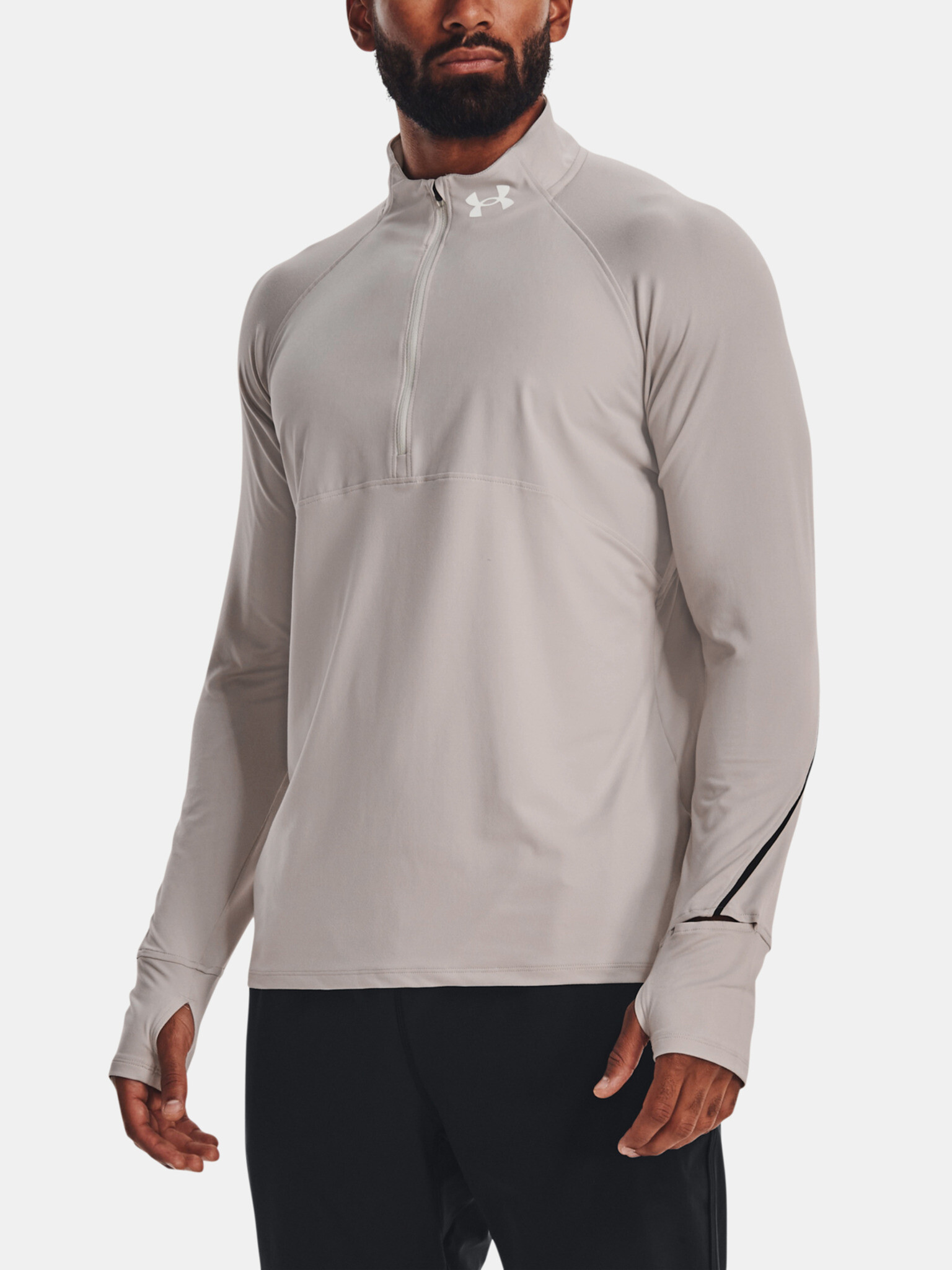 Under Armour Qualifier Run 2.0 HZ Sweatshirt Grey - Pepit.gr