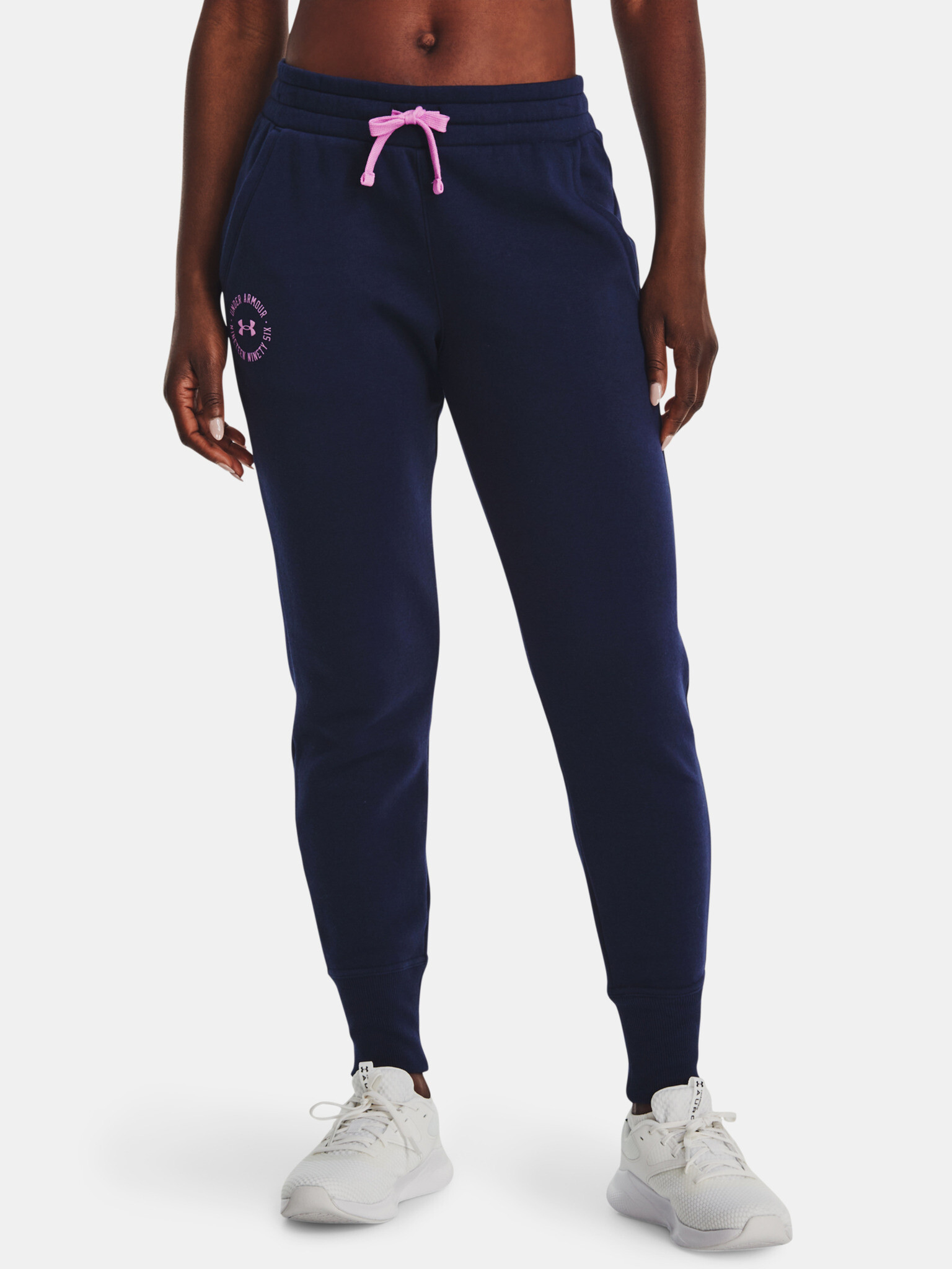 Under Armour Rival Fleece Crest Sweatpants Blue - Pepit.gr