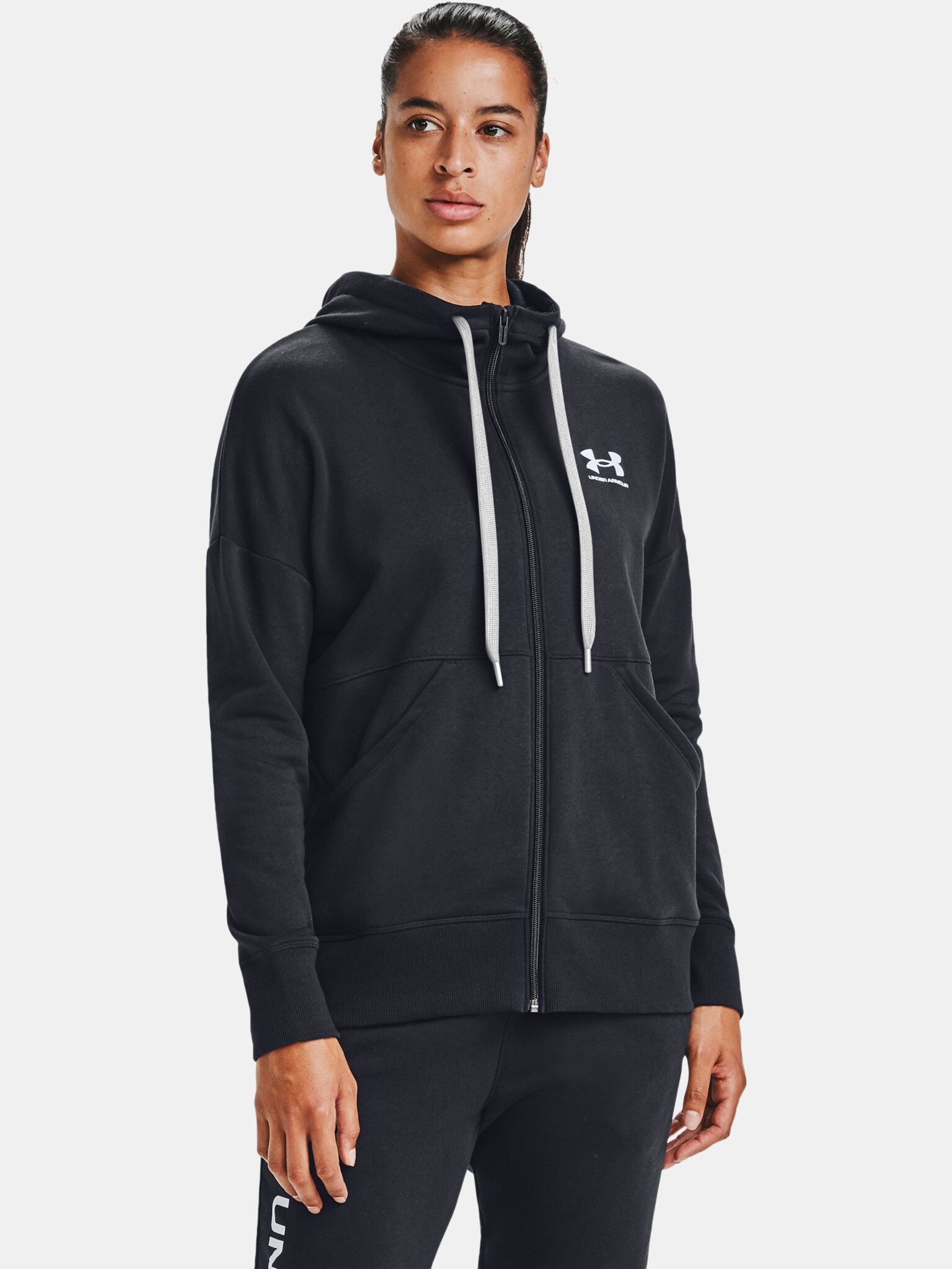 Under Armour Rival Fleece FZ Hoodie Sweatshirt Black - Pepit.gr