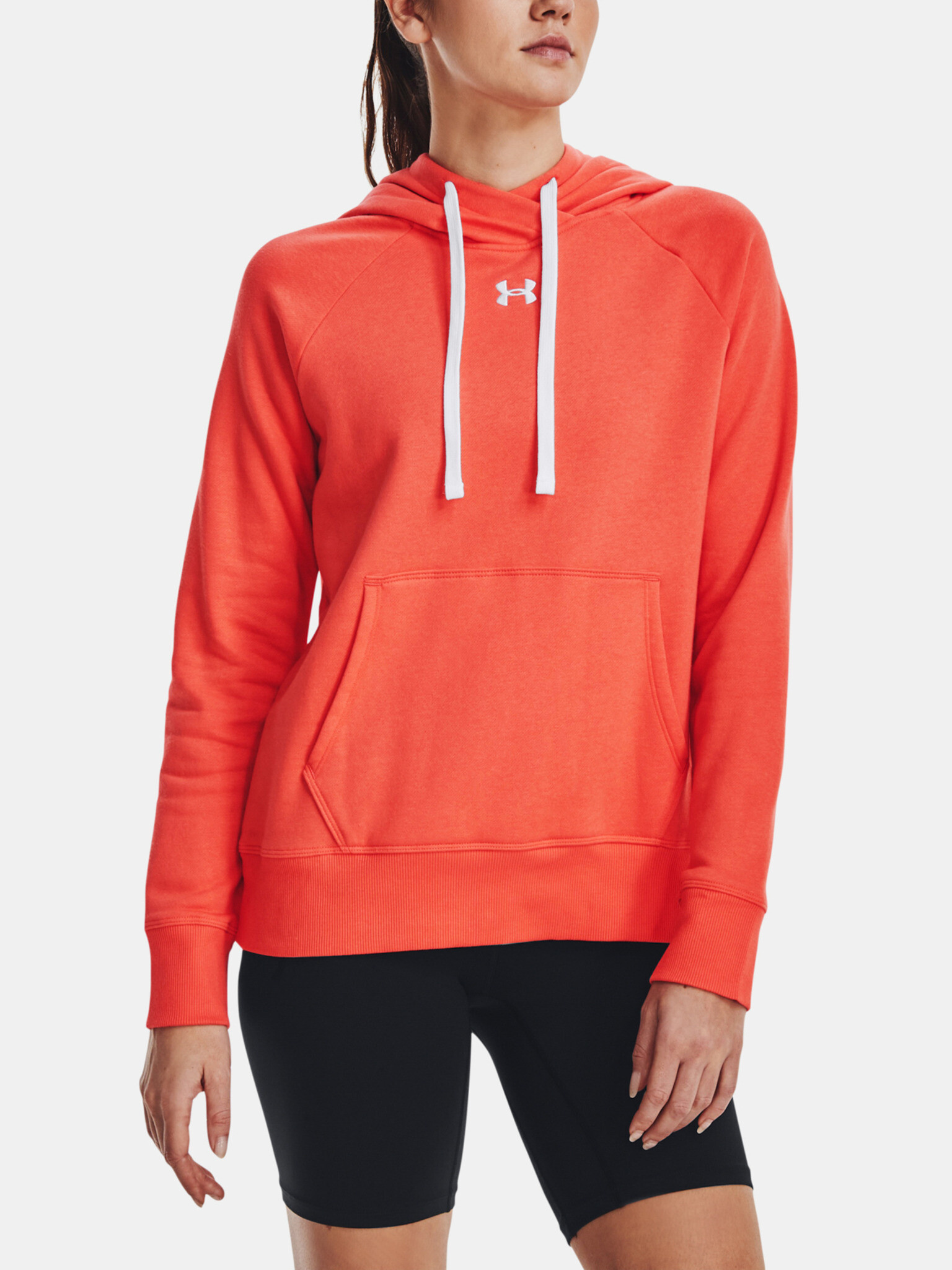 Under Armour Rival Fleece HB Sweatshirt Orange - Pepit.gr