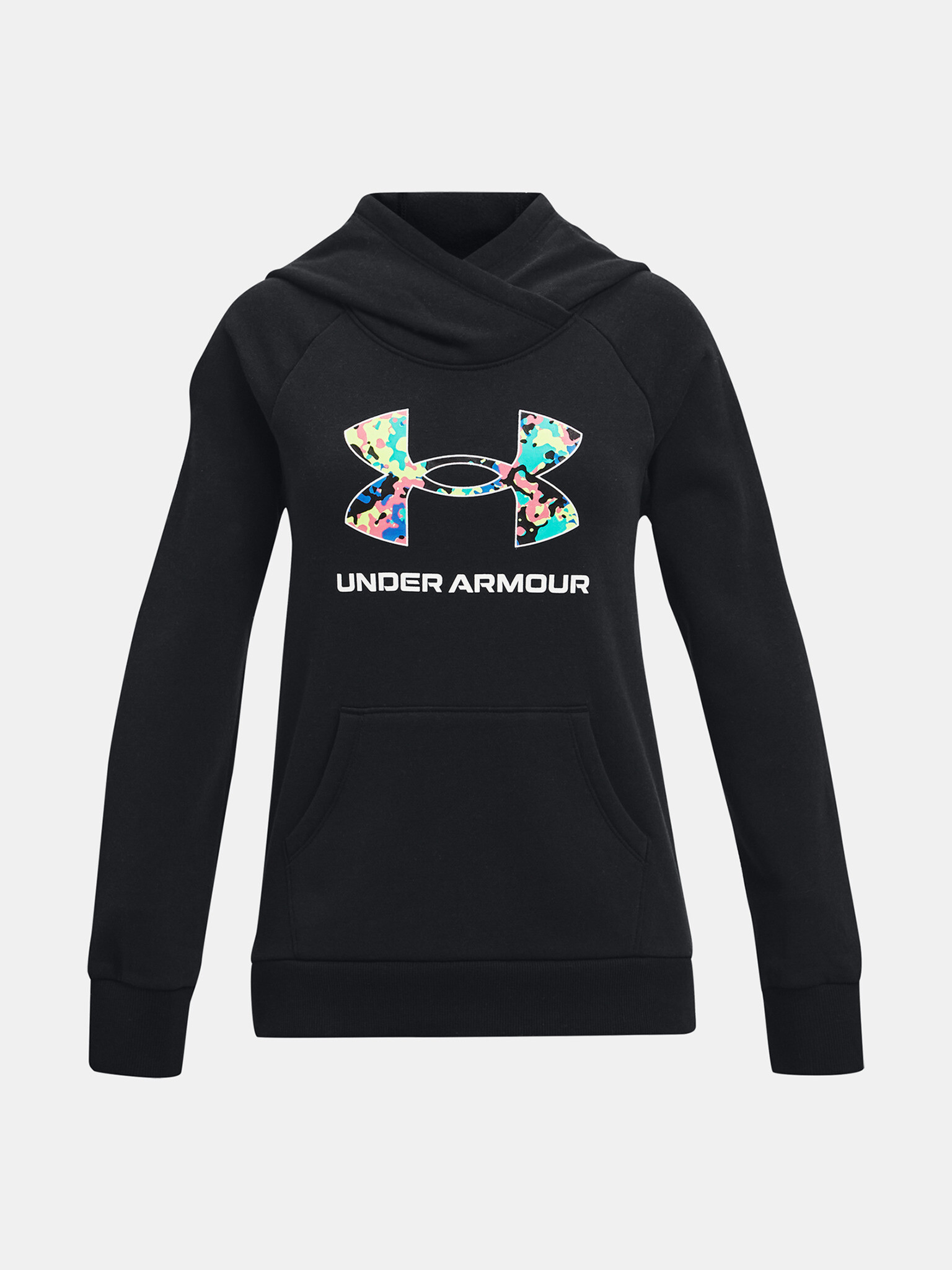 Under Armour Rival Logo Hoodie Kids Sweatshirt Black - Pepit.gr