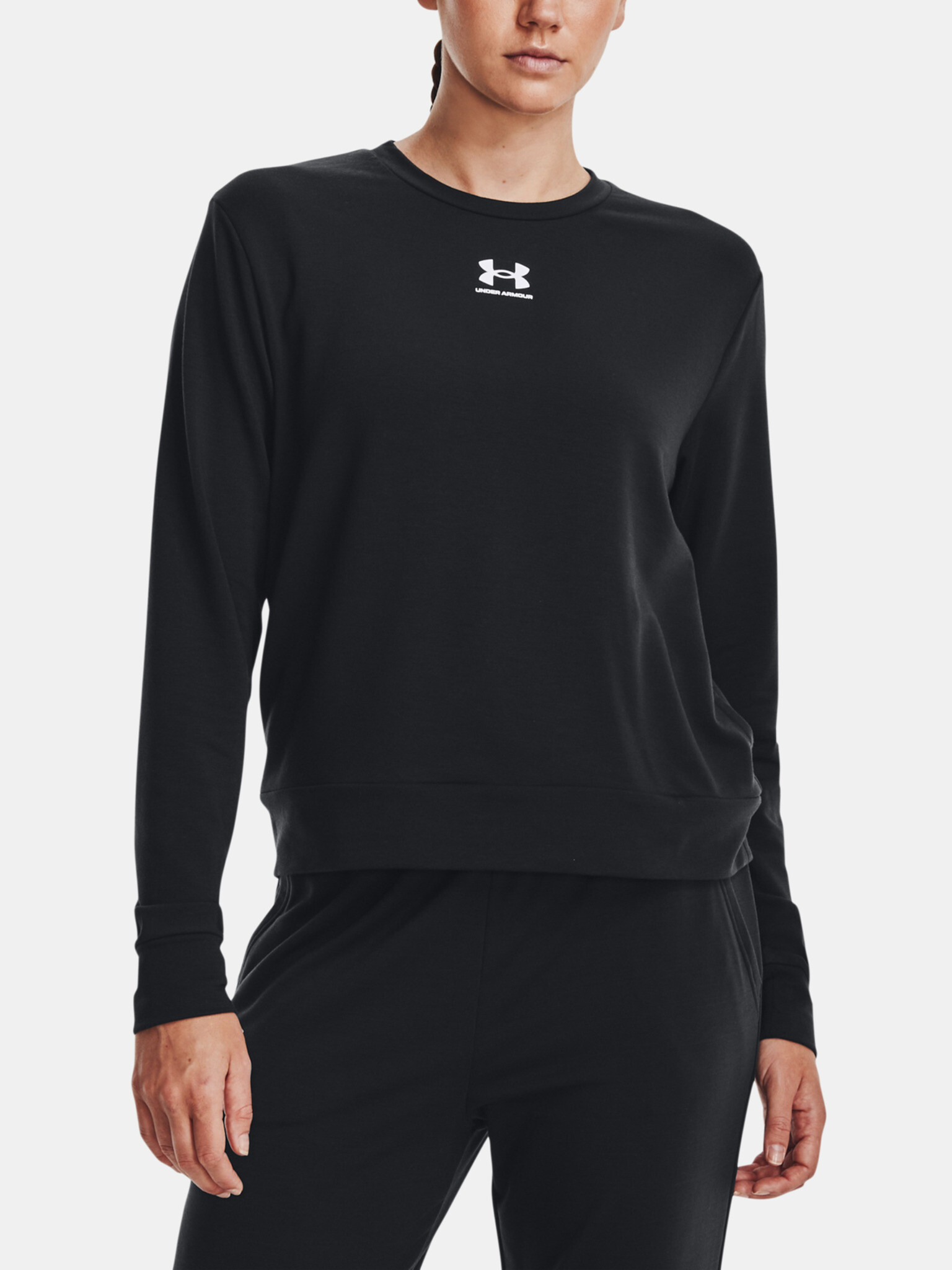 Under Armour Rival Terry Crew T-shirt Black - Pepit.gr