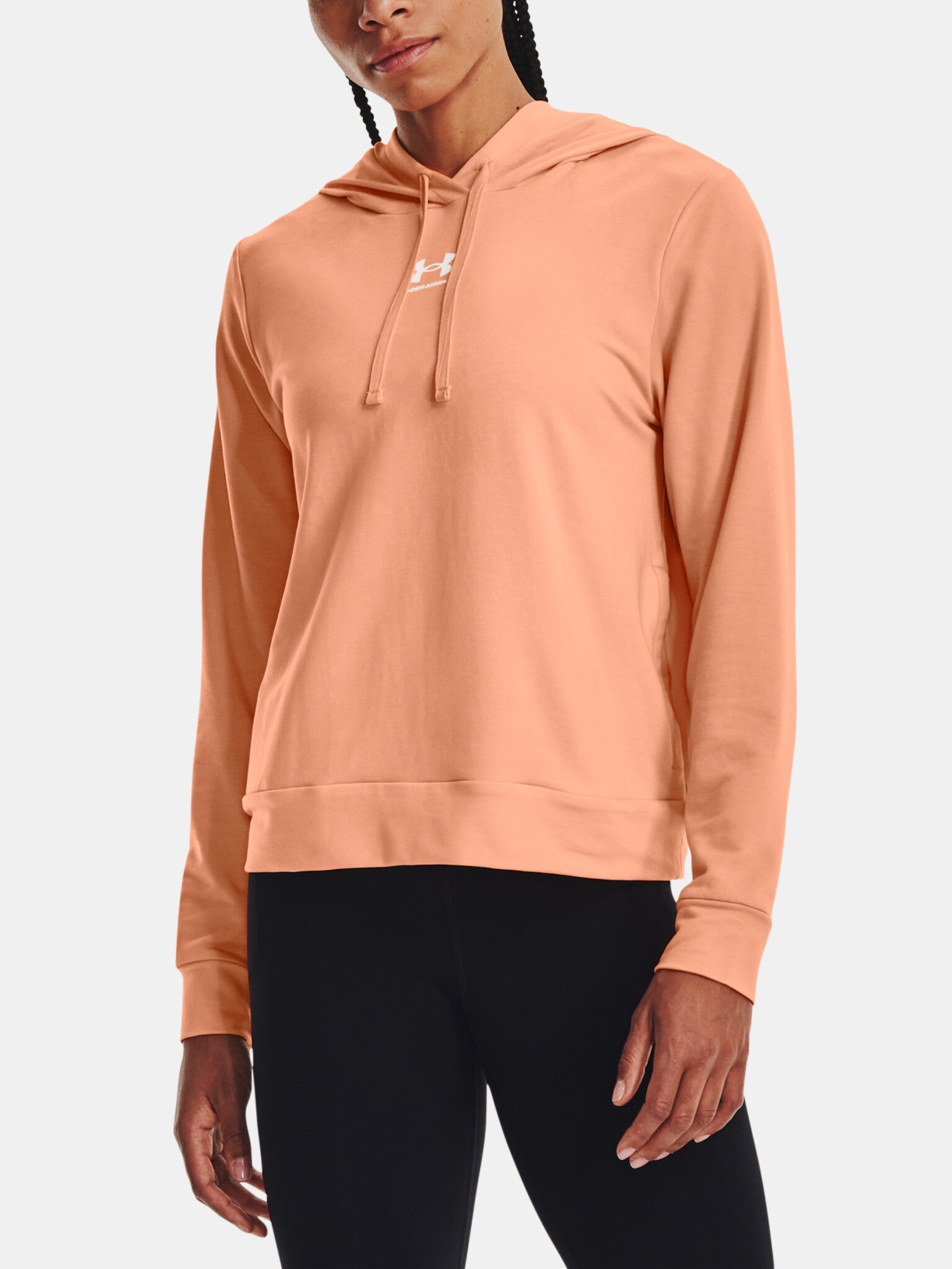 Under Armour Rival Terry Hoodie Sweatshirt Orange - Pepit.gr