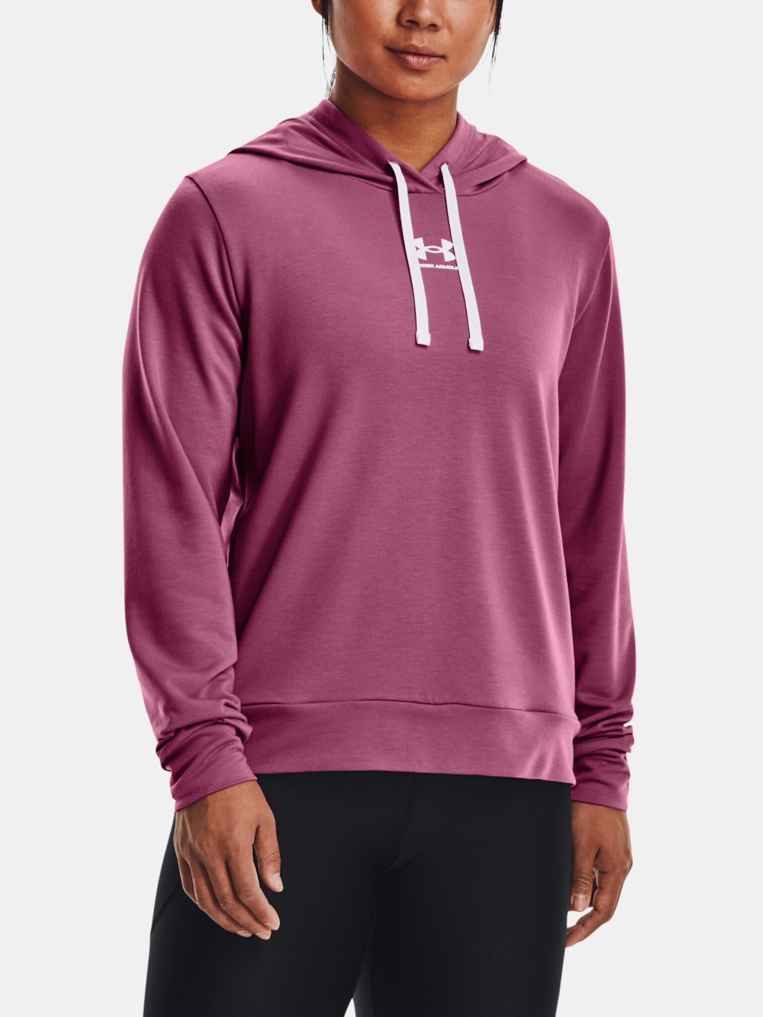 Under Armour Rival Terry Hoodie Sweatshirt Pink - Pepit.gr