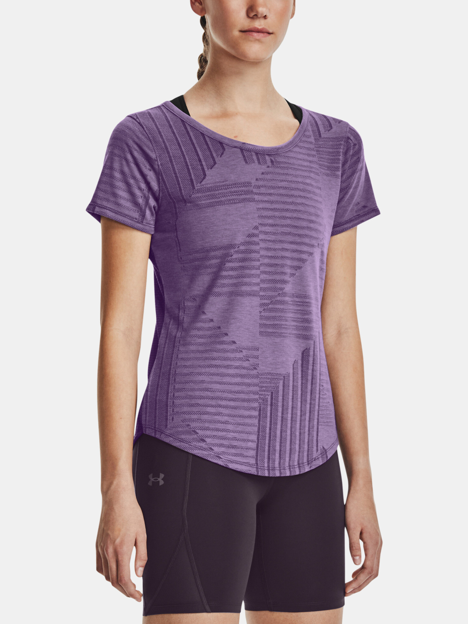 Under Armour Streaker T-shirt Violet - Pepit.gr