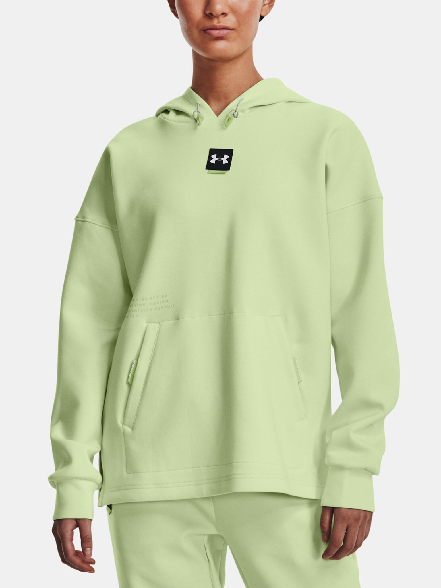 Under Armour Summit Knit Hoodie Sweatshirt Green - Pepit.gr