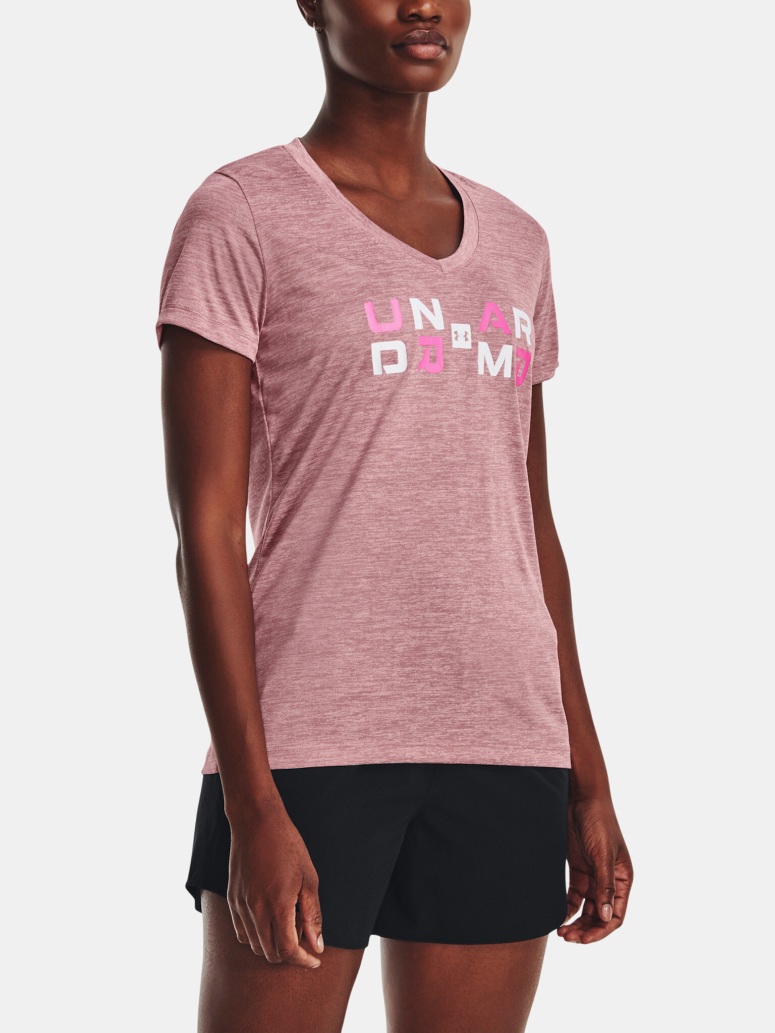 Under Armour Tech Twist Graphic SSV T-shirt Pink - Pepit.gr