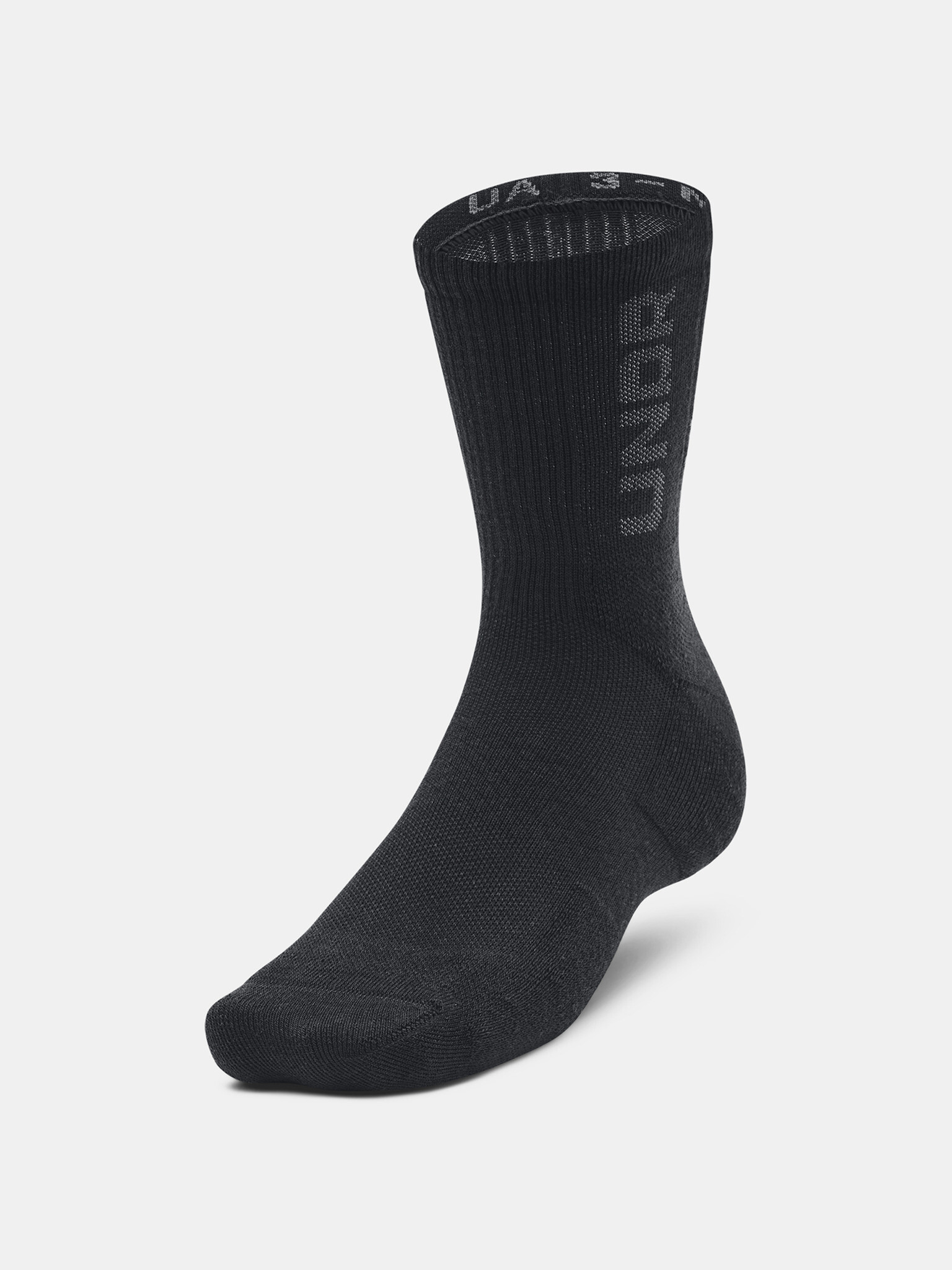 Under Armour UA 3-Maker Mid Crew Set of 3 pairs of socks Black - Pepit.gr