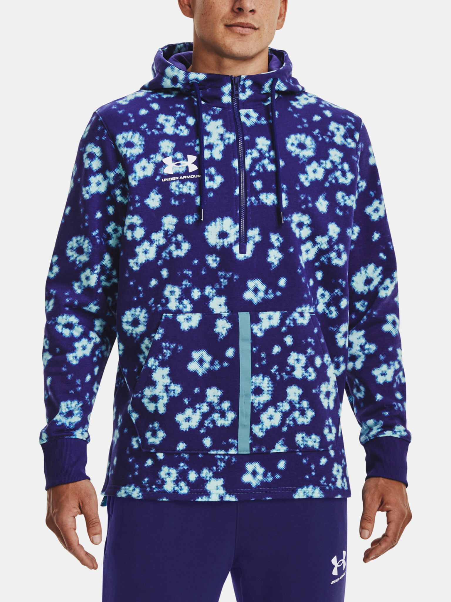 Under Armour UA Accelerate Hoodie-BLU Sweatshirt Blue - Pepit.gr